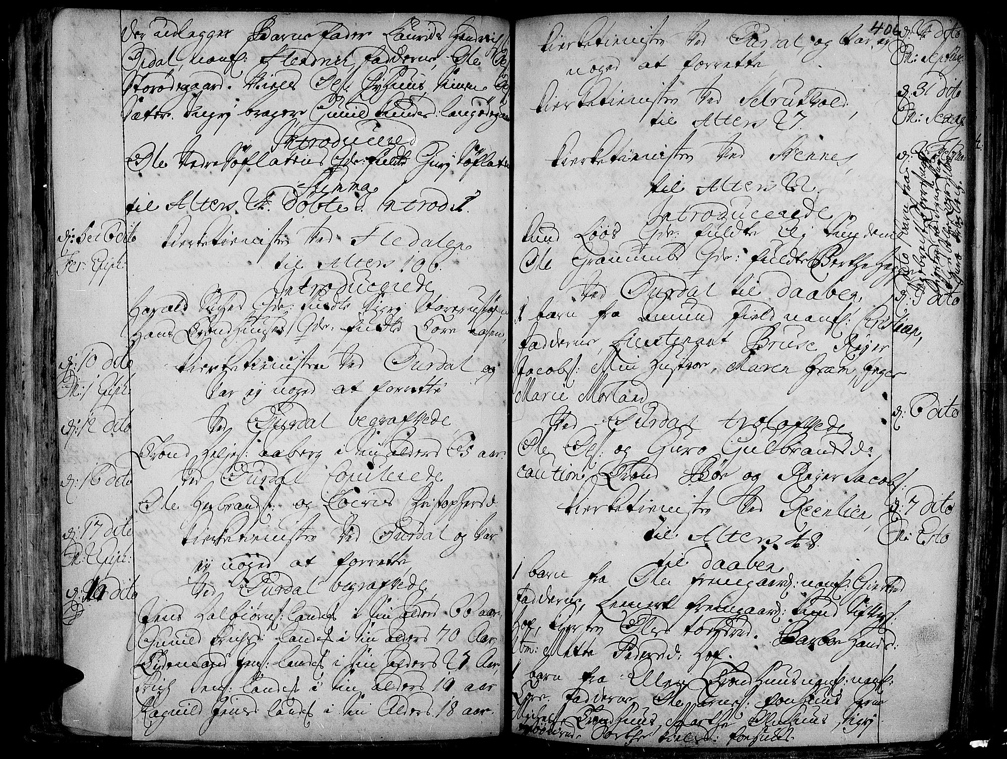 Aurdal prestekontor, SAH/PREST-126/H/Ha/Haa/L0001: Parish register (official) no. 1-3, 1692-1730, p. 406