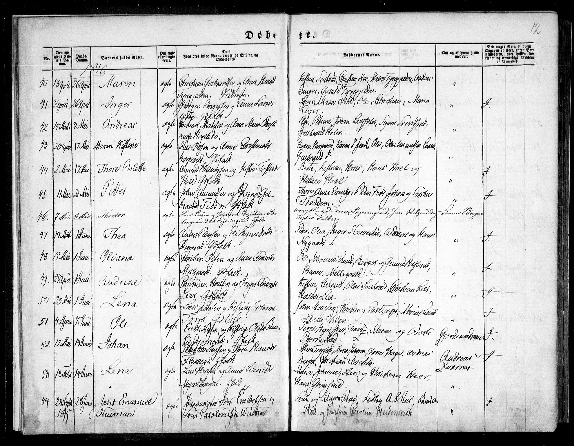 Trøgstad prestekontor Kirkebøker, AV/SAO-A-10925/F/Fa/L0007: Parish register (official) no. I 7, 1845-1854, p. 12