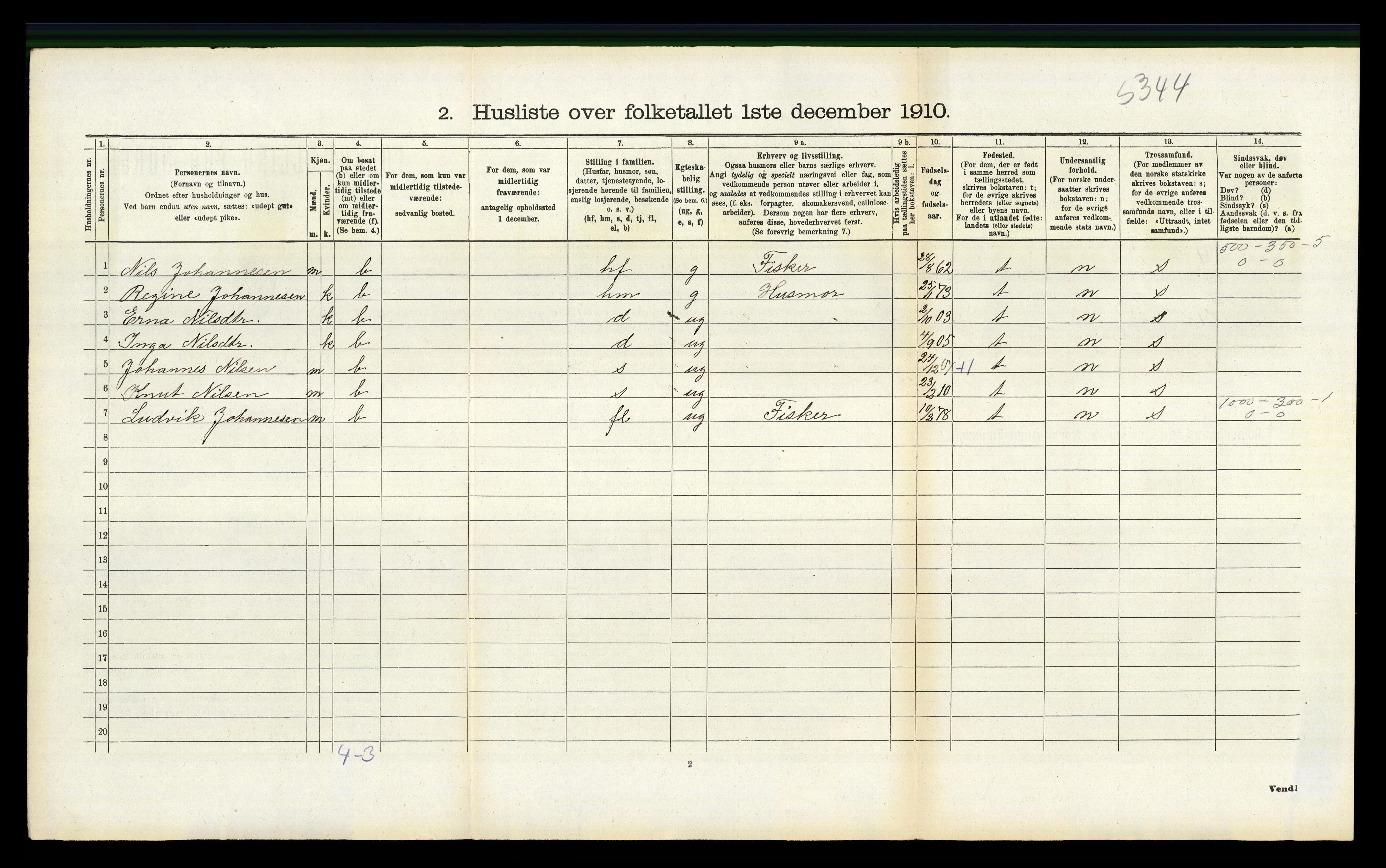 RA, 1910 census for Torvastad, 1910, p. 706