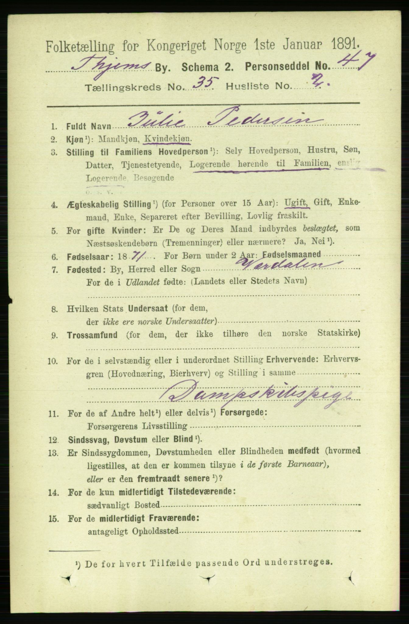 RA, 1891 census for 1601 Trondheim, 1891, p. 26270