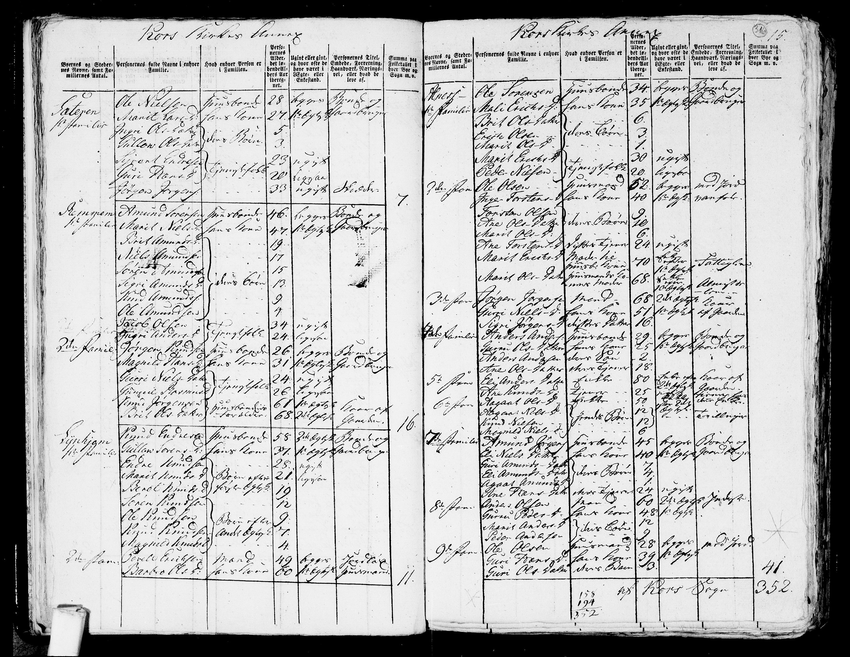 RA, 1801 census for 1539P Grytten, 1801, p. 315b-316a