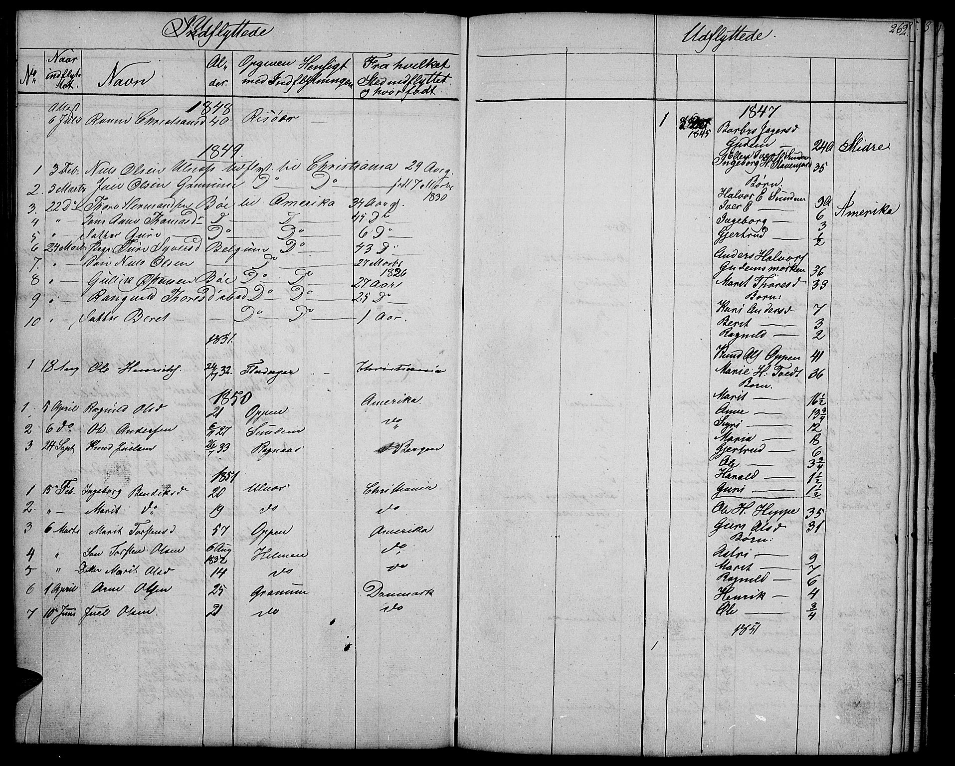 Nord-Aurdal prestekontor, SAH/PREST-132/H/Ha/Hab/L0004: Parish register (copy) no. 4, 1842-1882, p. 262