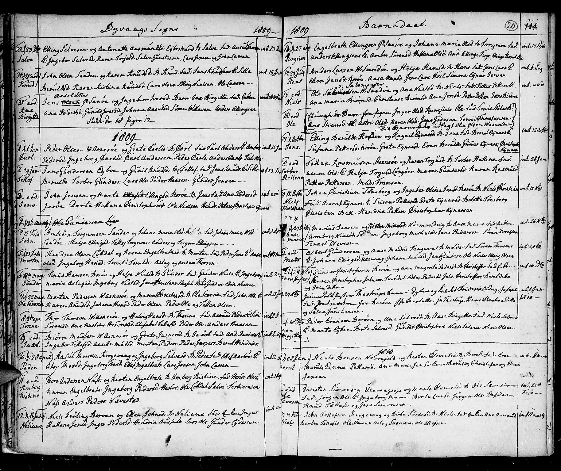 Holt sokneprestkontor, AV/SAK-1111-0021/F/Fa/L0001: Parish register (official) no. A 1 /3, 1721-1812, p. 20