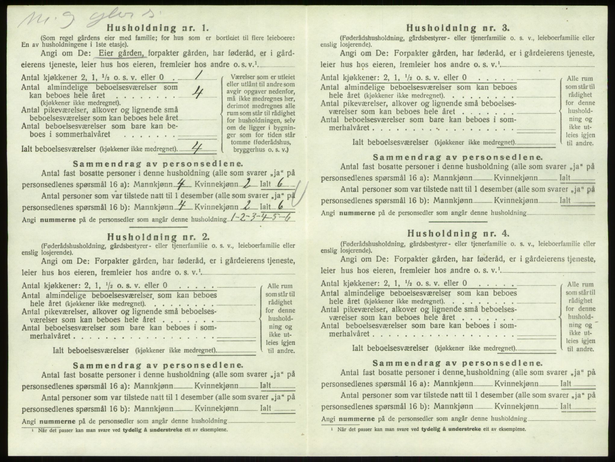 SAO, 1920 census for Berg, 1920, p. 1282