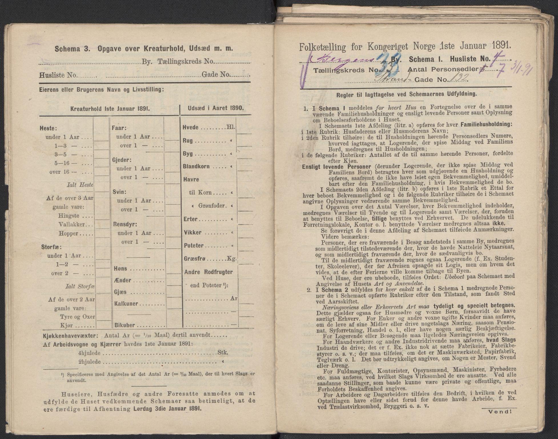 RA, 1891 Census for 1301 Bergen, 1891, p. 5178