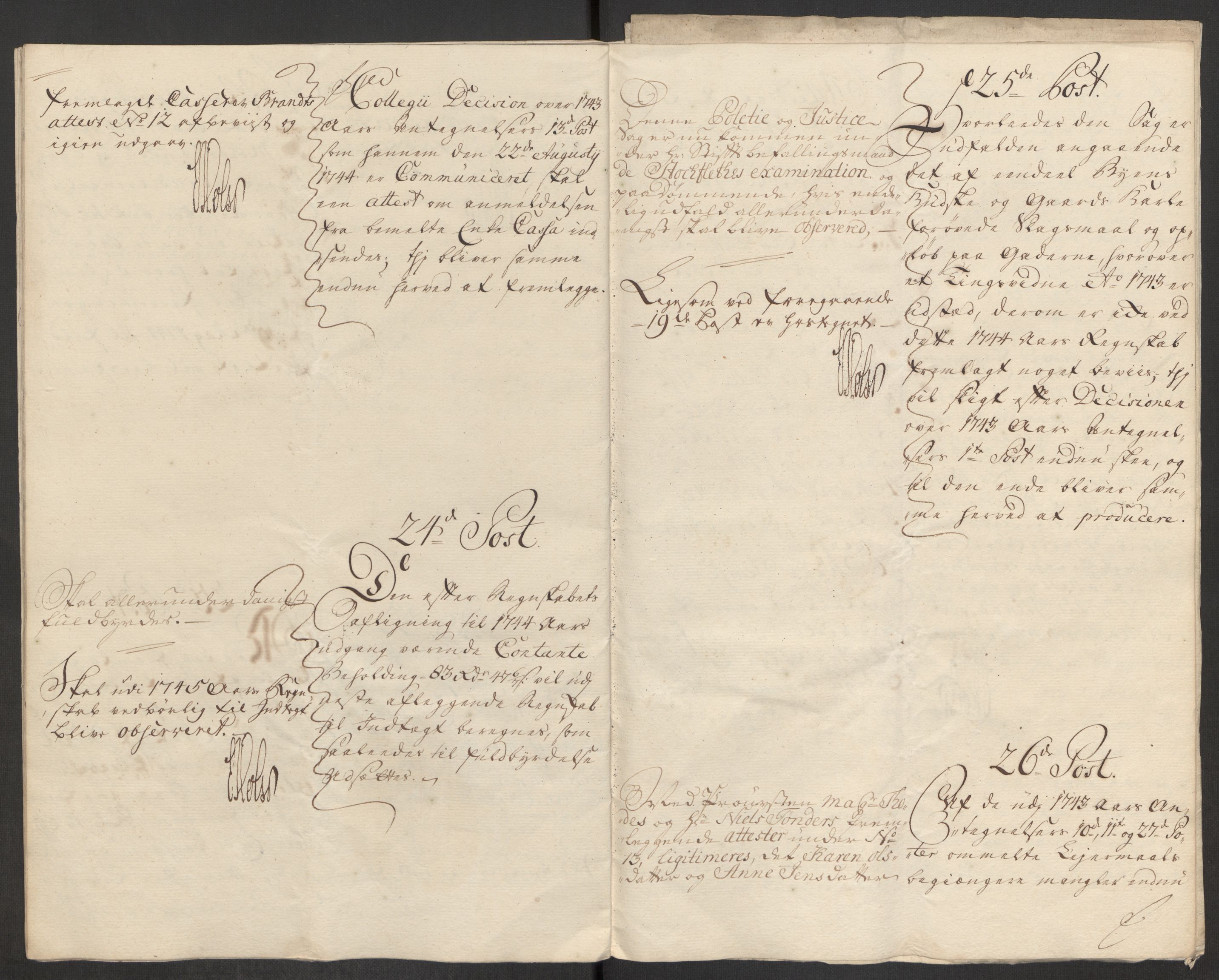 Rentekammeret inntil 1814, Reviderte regnskaper, Byregnskaper, AV/RA-EA-4066/R/Rs/L0541: [S22] Sikt og sakefall, 1743-1746, p. 181