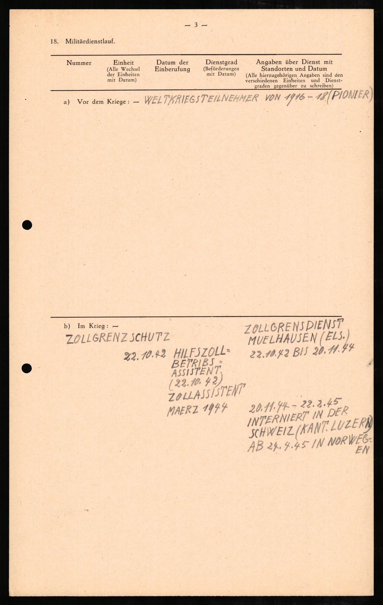 Forsvaret, Forsvarets overkommando II, AV/RA-RAFA-3915/D/Db/L0004: CI Questionaires. Tyske okkupasjonsstyrker i Norge. Tyskere., 1945-1946, p. 271