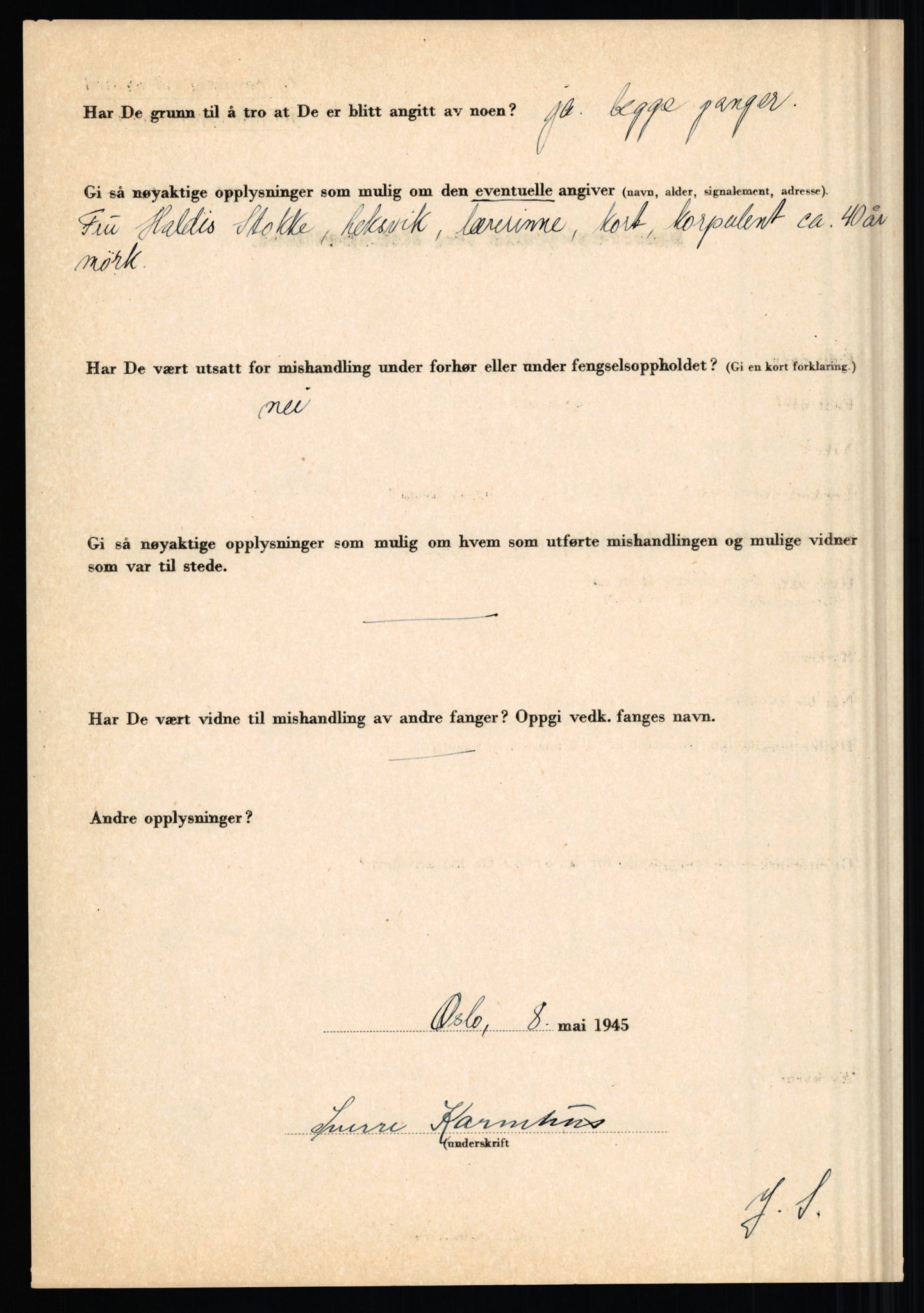 Rikspolitisjefen, AV/RA-S-1560/L/L0009: Karlsen, Aksel Emanuel - Kristiansen, Øivind Vetre, 1940-1945, p. 160