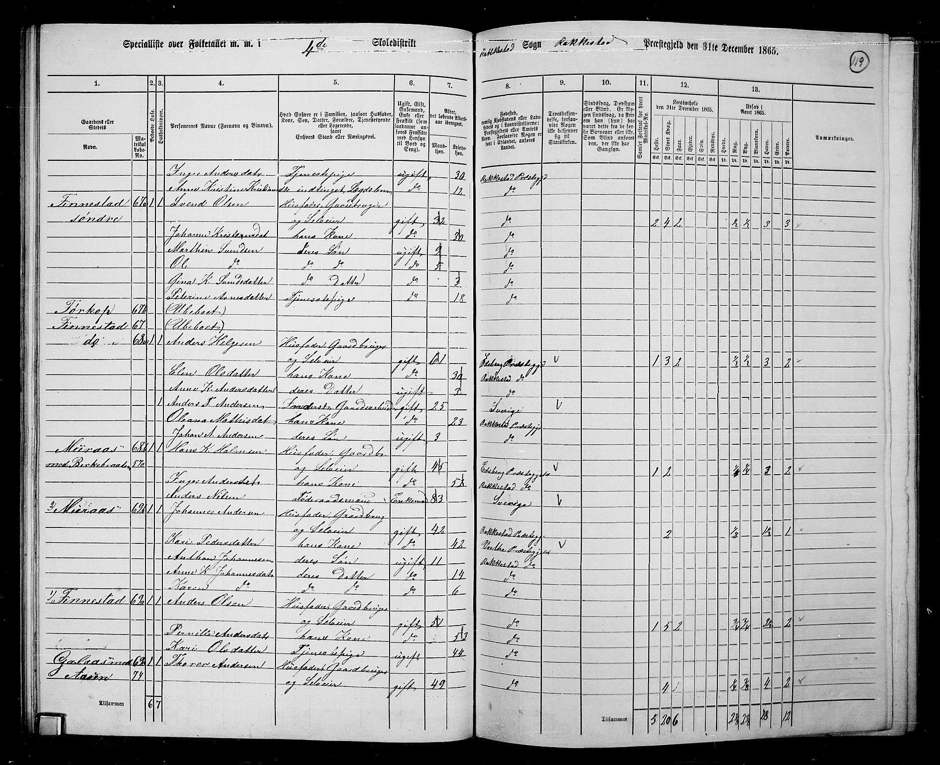 RA, 1865 census for Rakkestad, 1865, p. 117