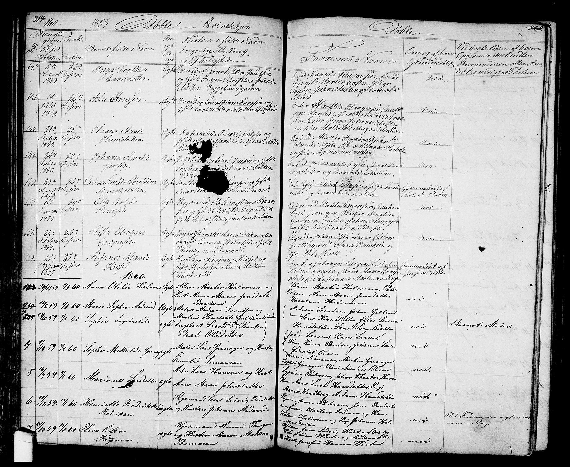 Halden prestekontor Kirkebøker, SAO/A-10909/G/Ga/L0005a: Parish register (copy) no. 5A, 1855-1864, p. 160