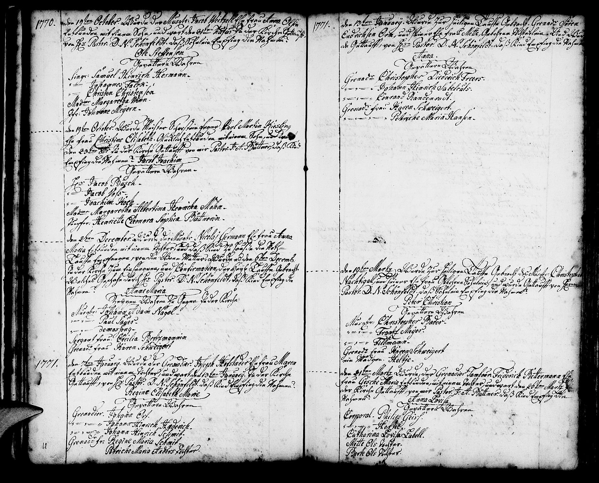 Mariakirken Sokneprestembete, AV/SAB-A-76901/H/Haa/L0002: Parish register (official) no. A 2, 1748-1807, p. 42