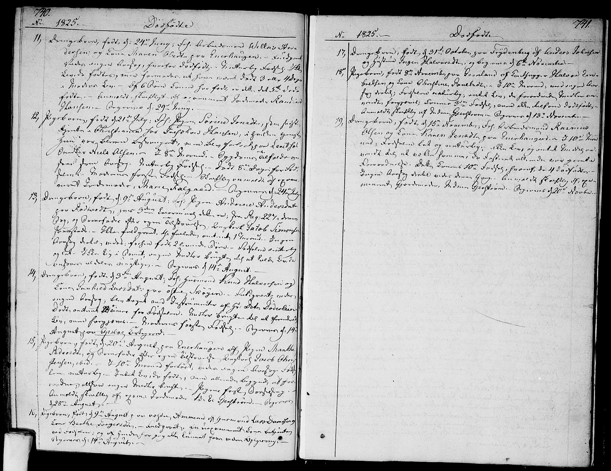 Aker prestekontor kirkebøker, AV/SAO-A-10861/F/L0012: Parish register (official) no. 12, 1819-1828, p. 740-741