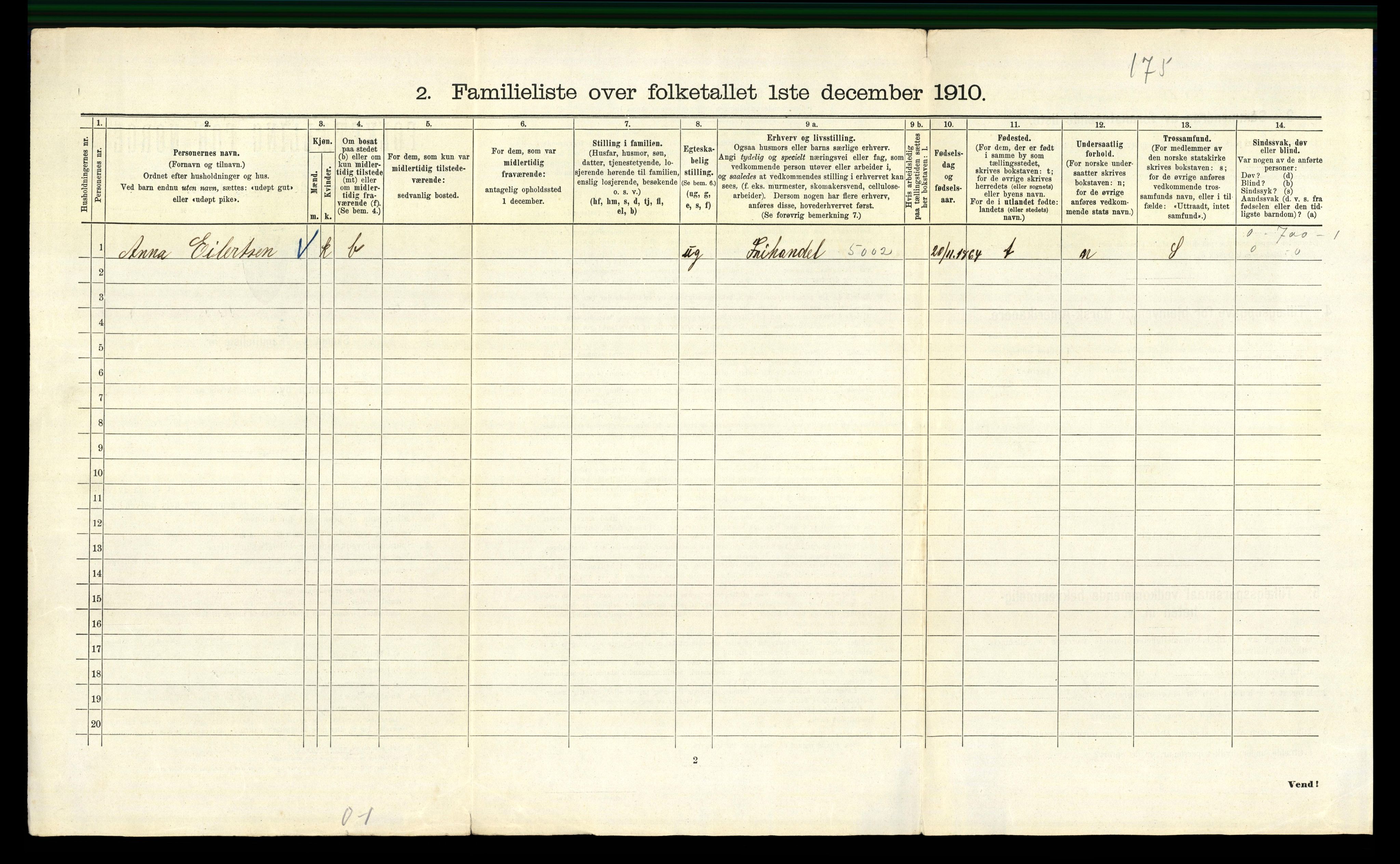 RA, 1910 census for Kristiania, 1910, p. 13854