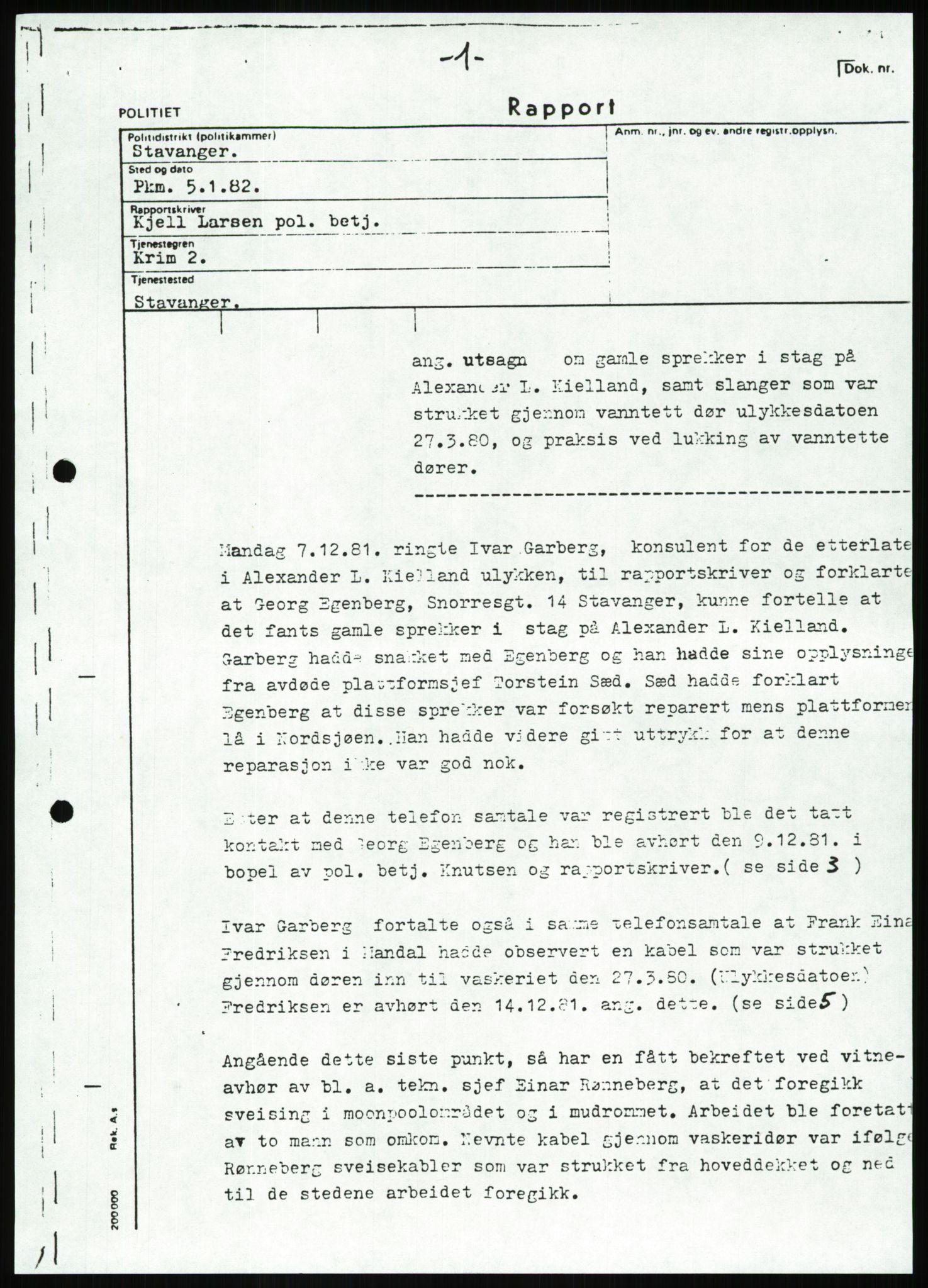 Pa 1503 - Stavanger Drilling AS, AV/SAST-A-101906/Da/L0001: Alexander L. Kielland - Begrensningssak Stavanger byrett, 1986, p. 290