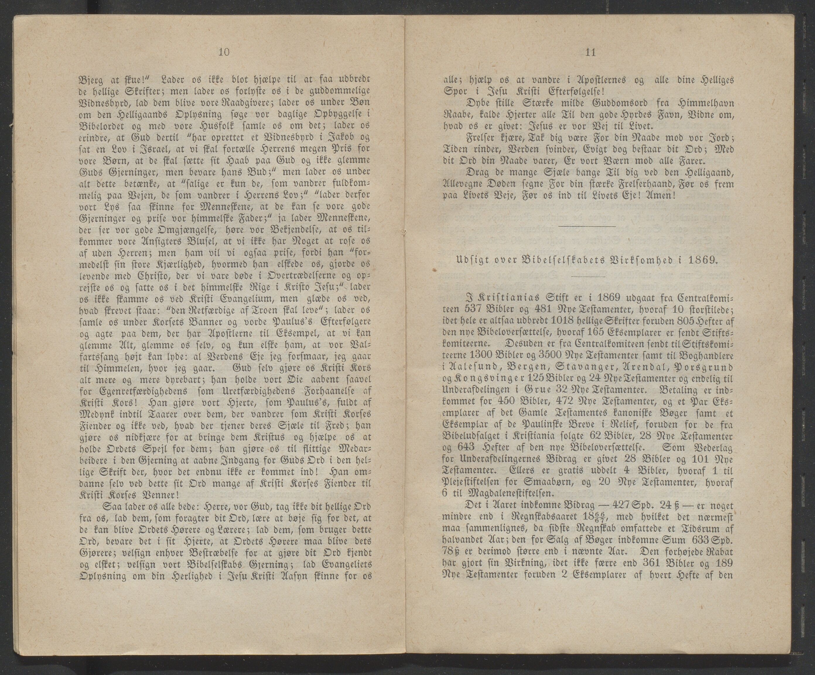 Det Norske Bibelselskap, VID/MDA-A-1528/X/L0002/0003/0001: Årsberetninger / Årsberetning 54, 55 og 56, 1869, p. 10-11