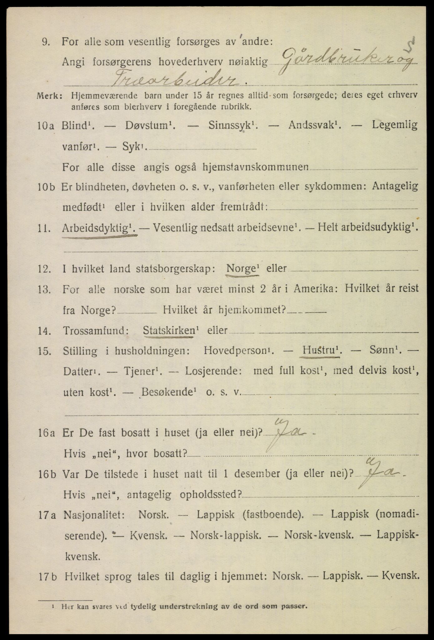 SAT, 1920 census for Beiarn, 1920, p. 1897