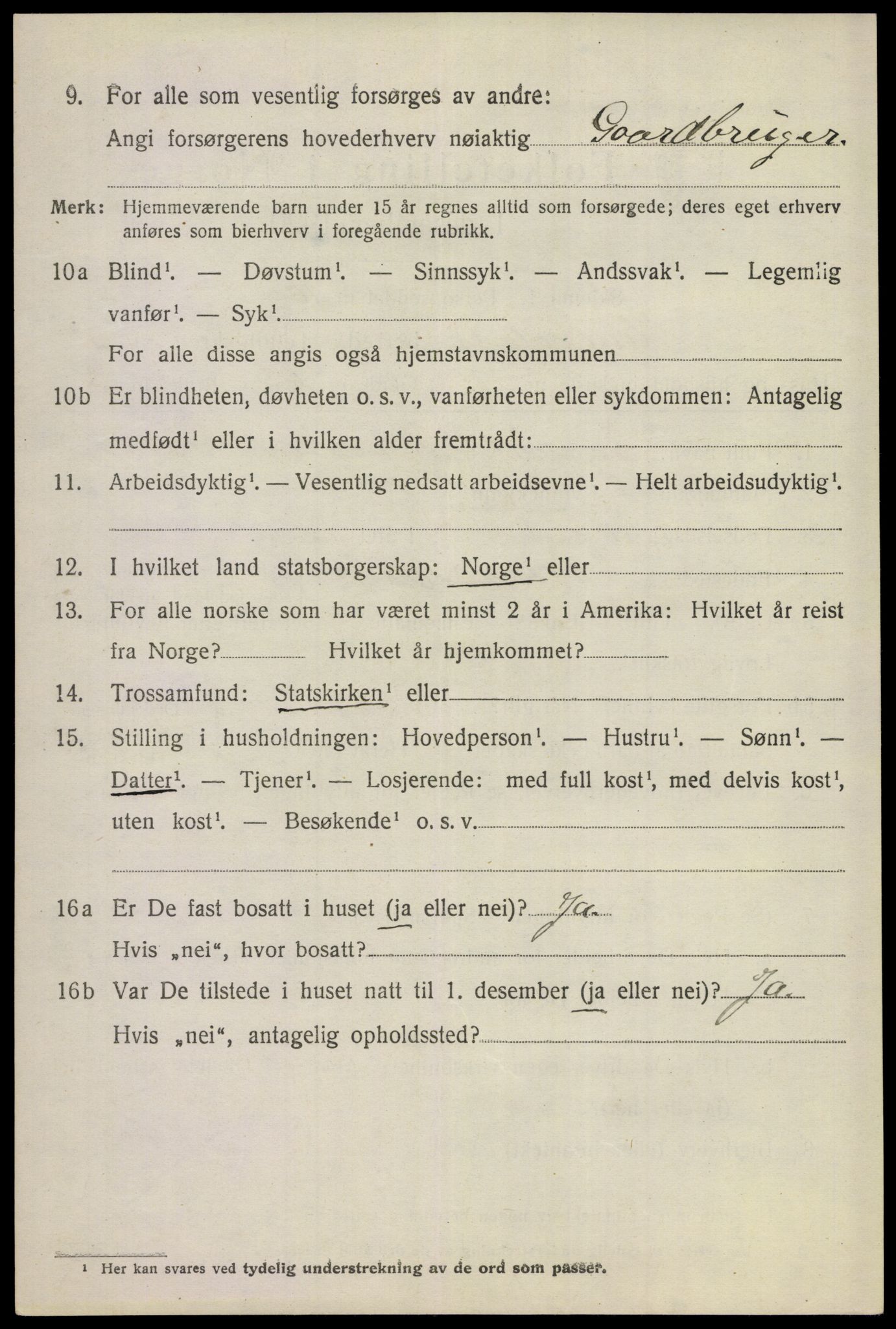 SAKO, 1920 census for Hemsedal, 1920, p. 1749