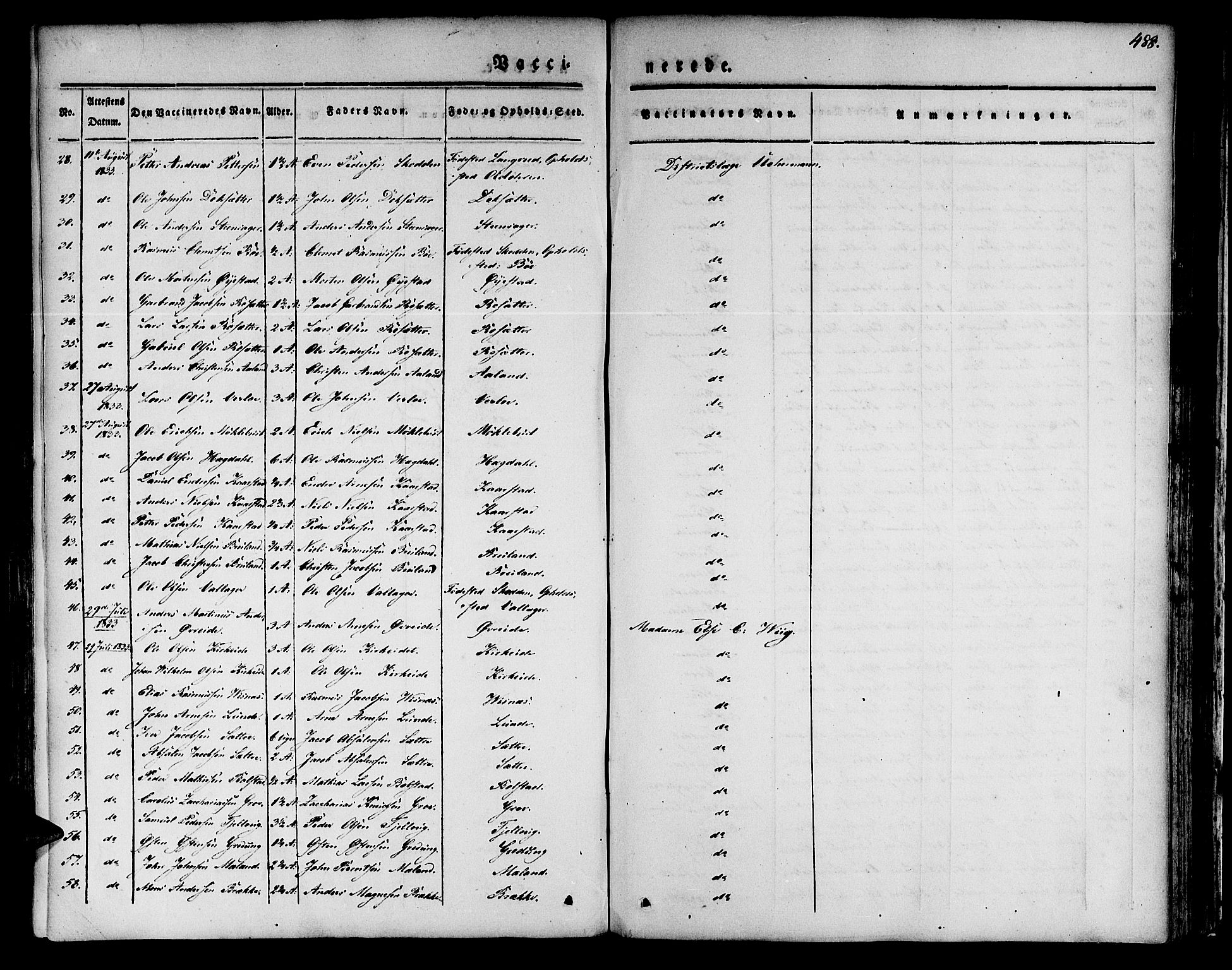 Innvik sokneprestembete, AV/SAB-A-80501: Parish register (official) no. A 4II, 1832-1846, p. 488