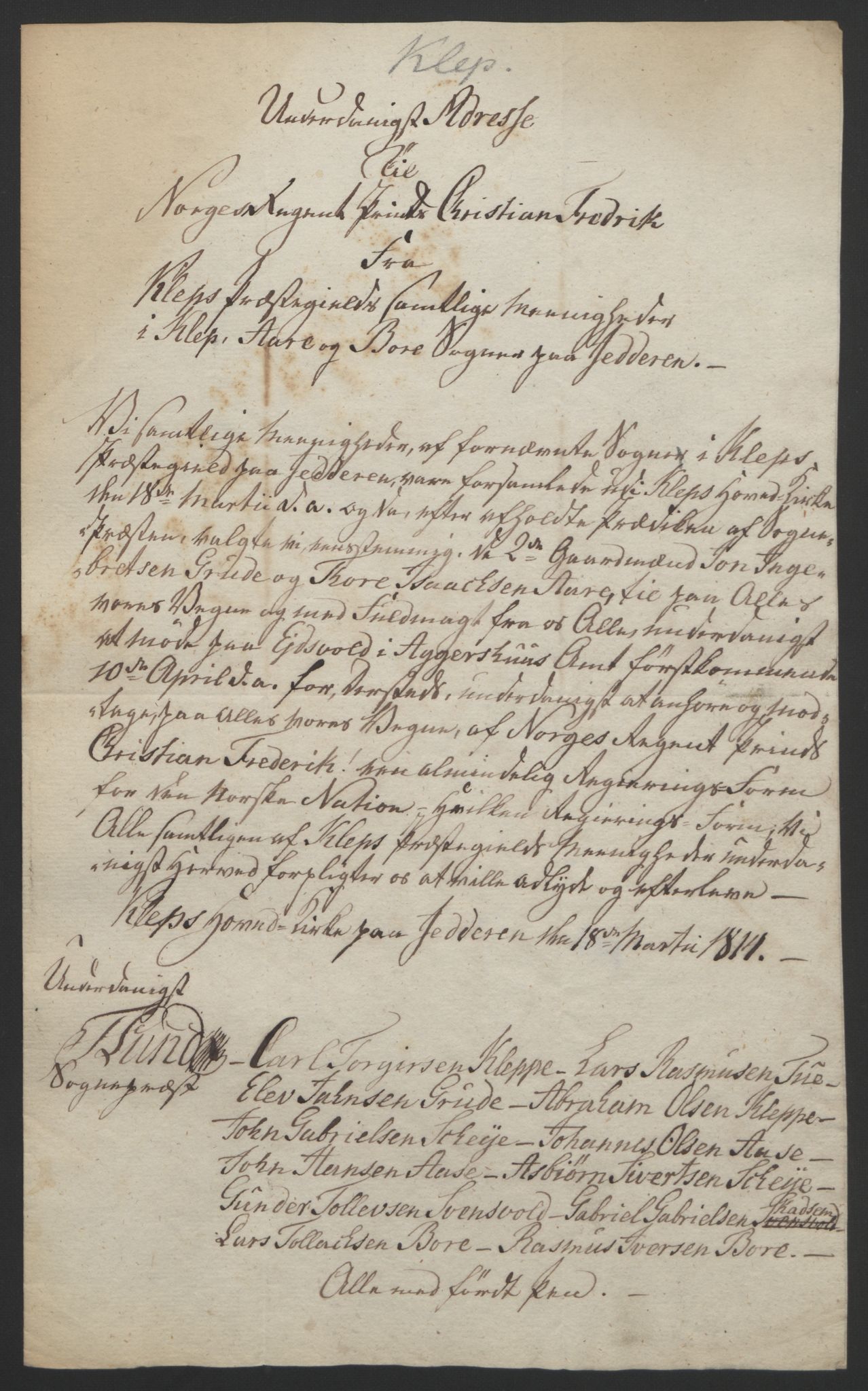 Statsrådssekretariatet, RA/S-1001/D/Db/L0008: Fullmakter for Eidsvollsrepresentantene i 1814. , 1814, p. 233