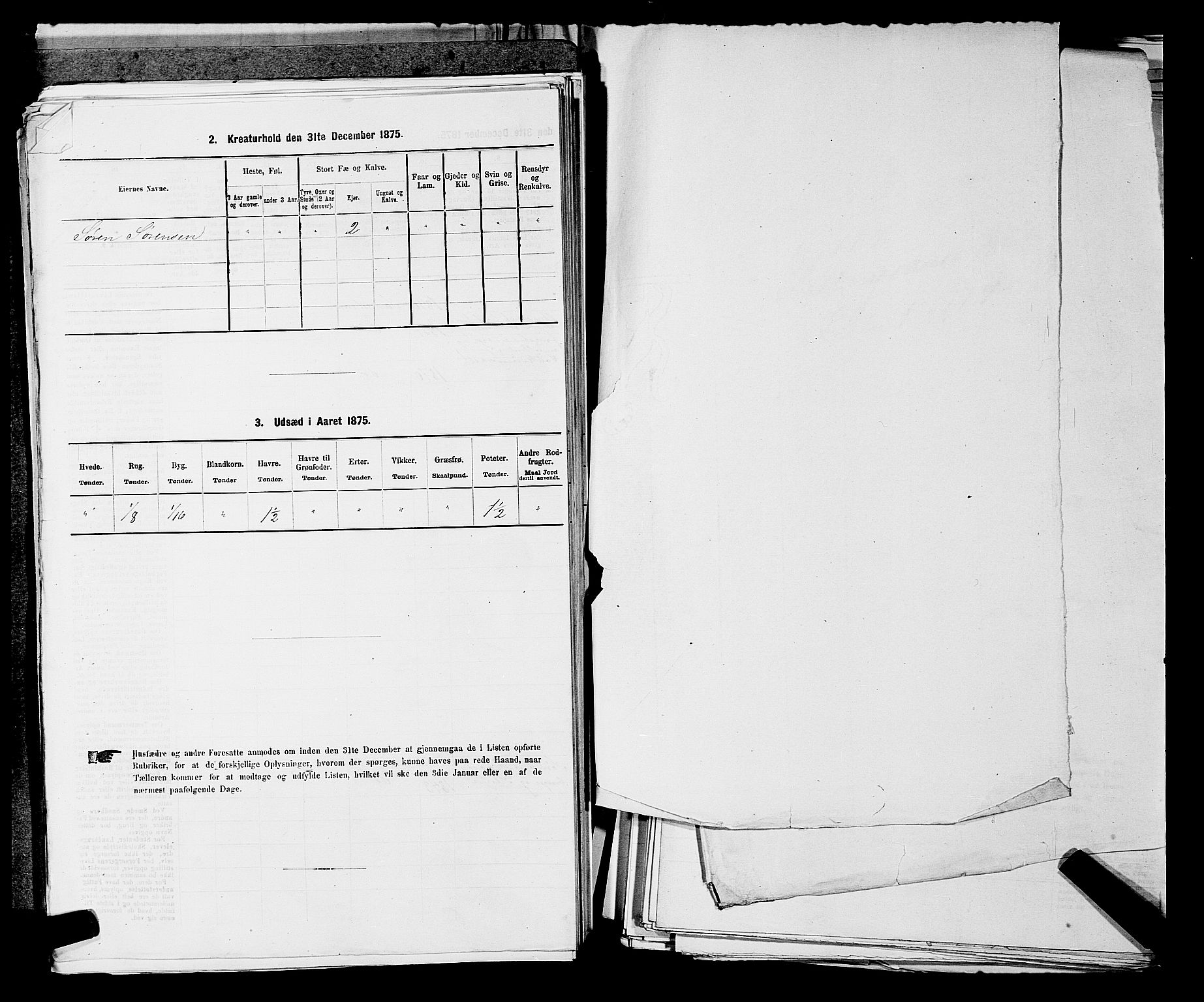 SAKO, 1875 census for 0724L Sandeherred/Sandeherred, 1875, p. 1300