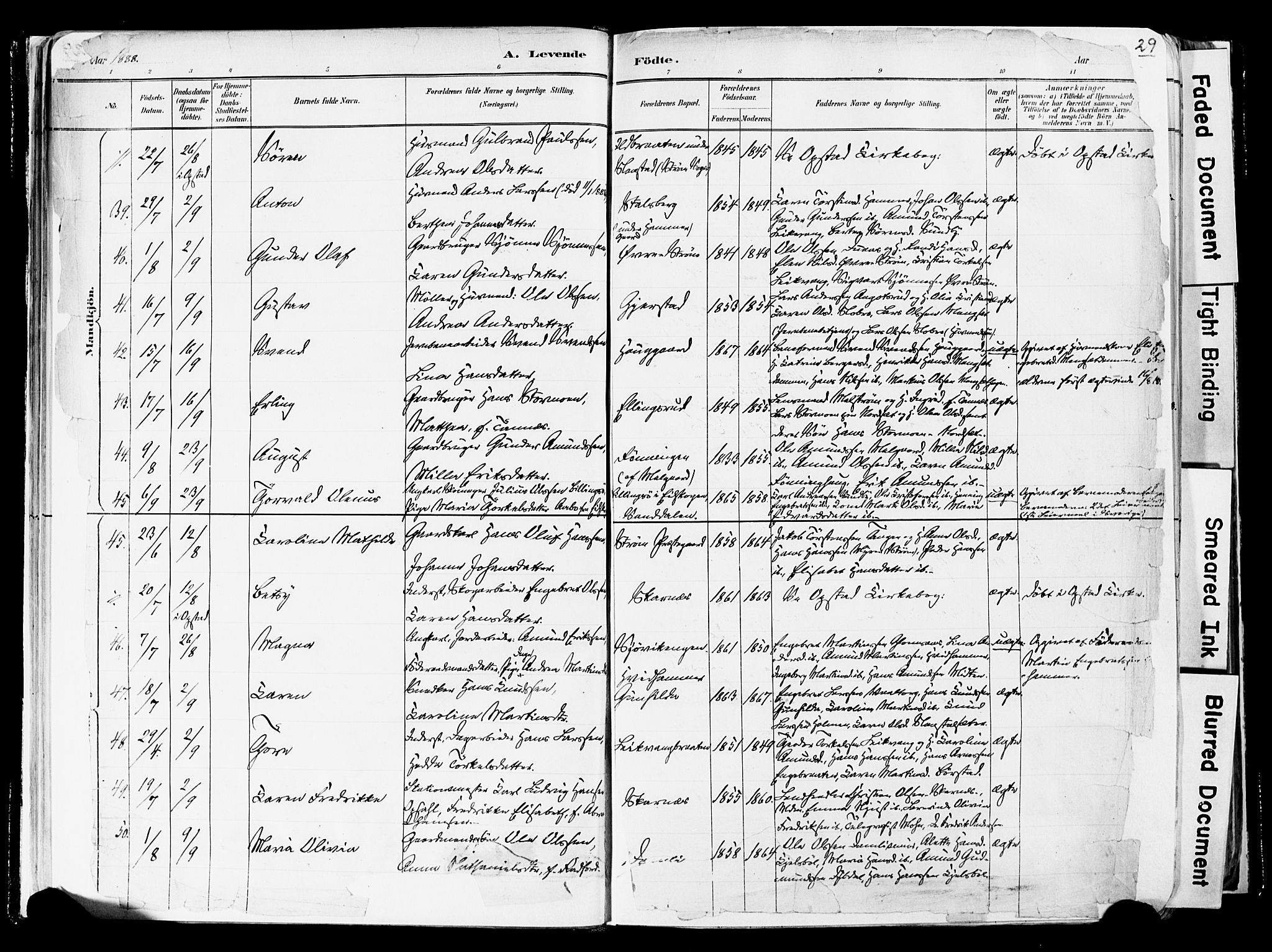 Sør-Odal prestekontor, AV/SAH-PREST-030/H/Ha/Haa/L0006: Parish register (official) no. 6, 1886-1931, p. 29