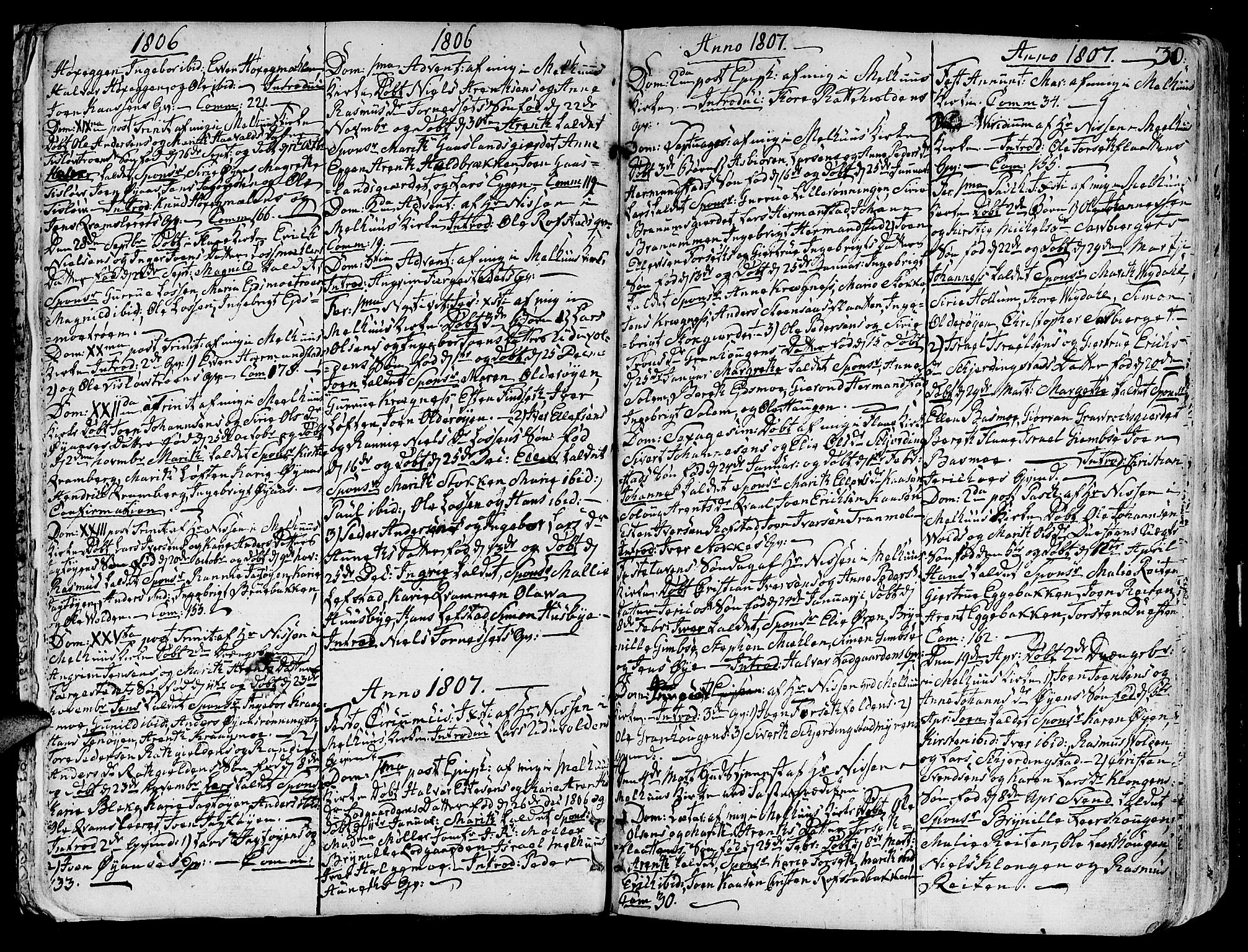 Ministerialprotokoller, klokkerbøker og fødselsregistre - Sør-Trøndelag, SAT/A-1456/691/L1061: Parish register (official) no. 691A02 /1, 1768-1815, p. 30