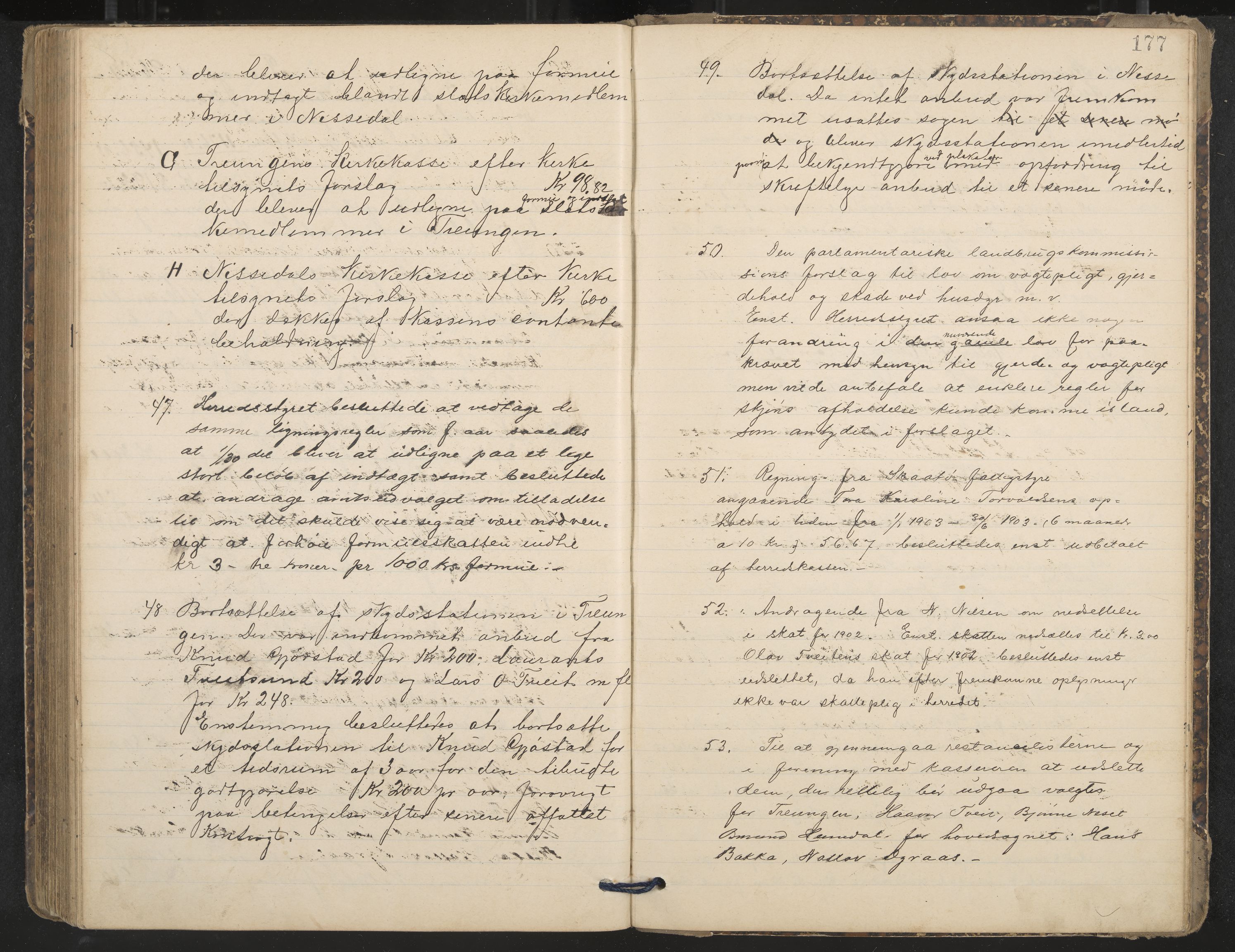 Nissedal formannskap og sentraladministrasjon, IKAK/0830021-1/A/L0003: Møtebok, 1892-1904, p. 177