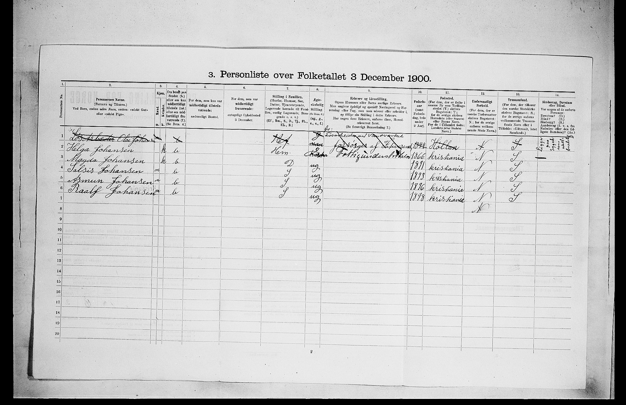 SAO, 1900 census for Kristiania, 1900, p. 28090