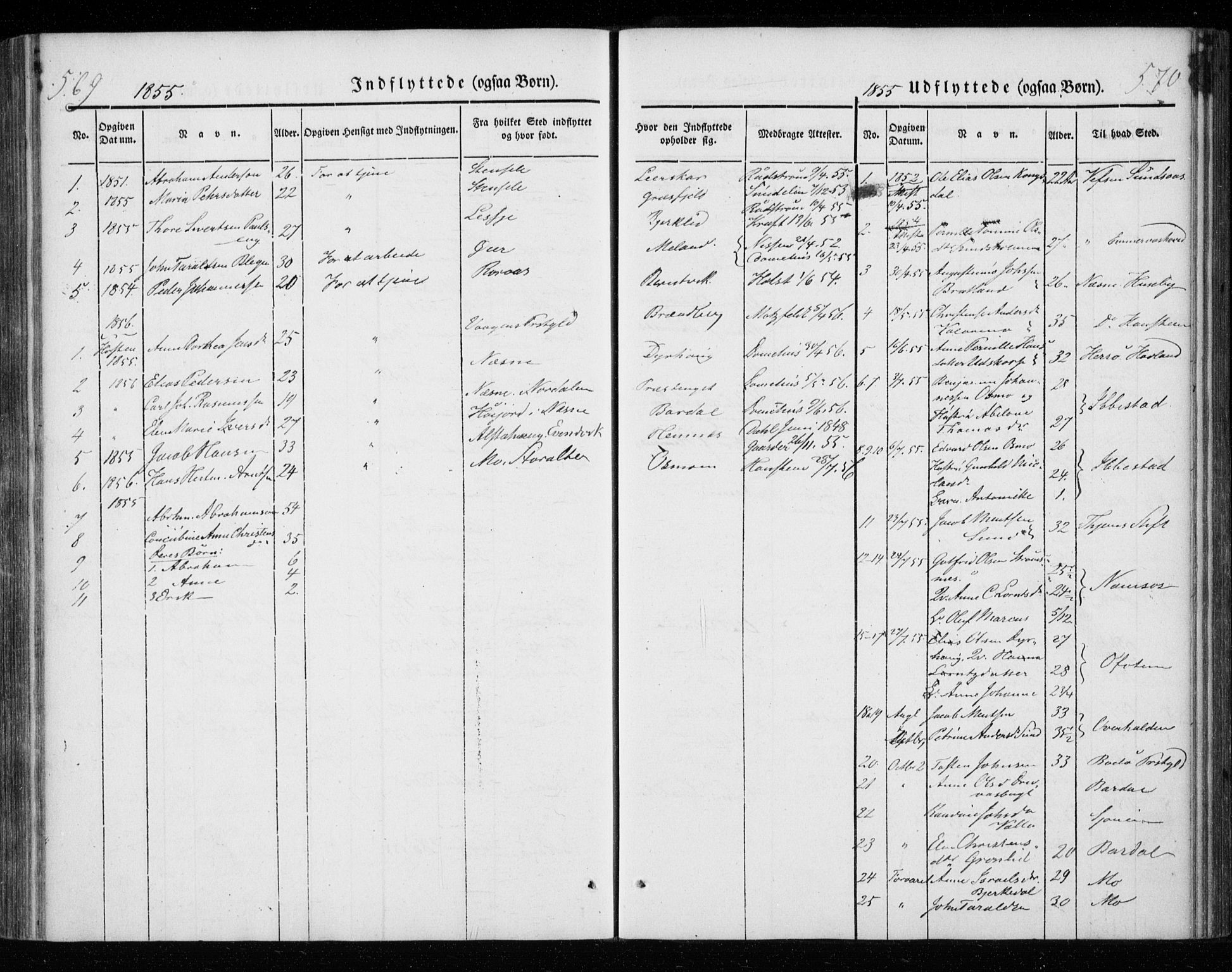 Ministerialprotokoller, klokkerbøker og fødselsregistre - Nordland, AV/SAT-A-1459/825/L0355: Parish register (official) no. 825A09, 1842-1863, p. 569-570