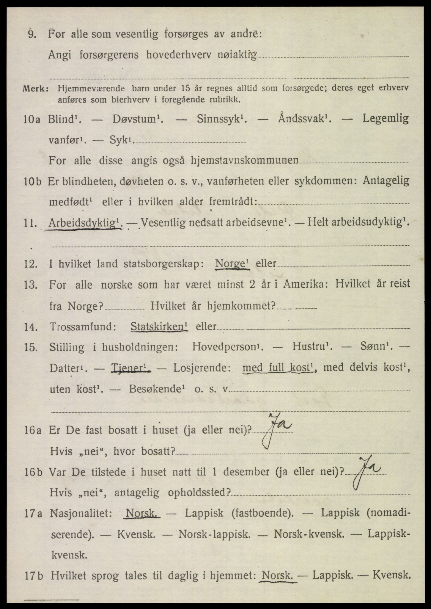 SAT, 1920 census for Hegra, 1920, p. 5591