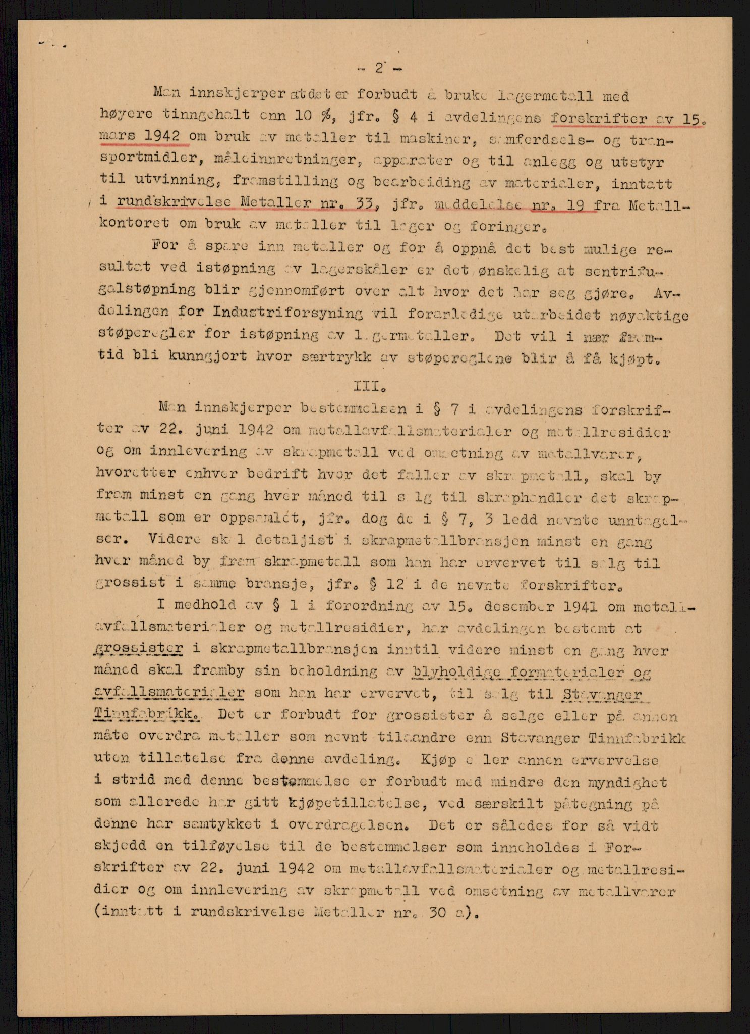 Direktoratet for industriforsyning, Sekretariatet, AV/RA-S-4153/D/Df/L0056: 9. Metallkontoret, 1940-1945, p. 557