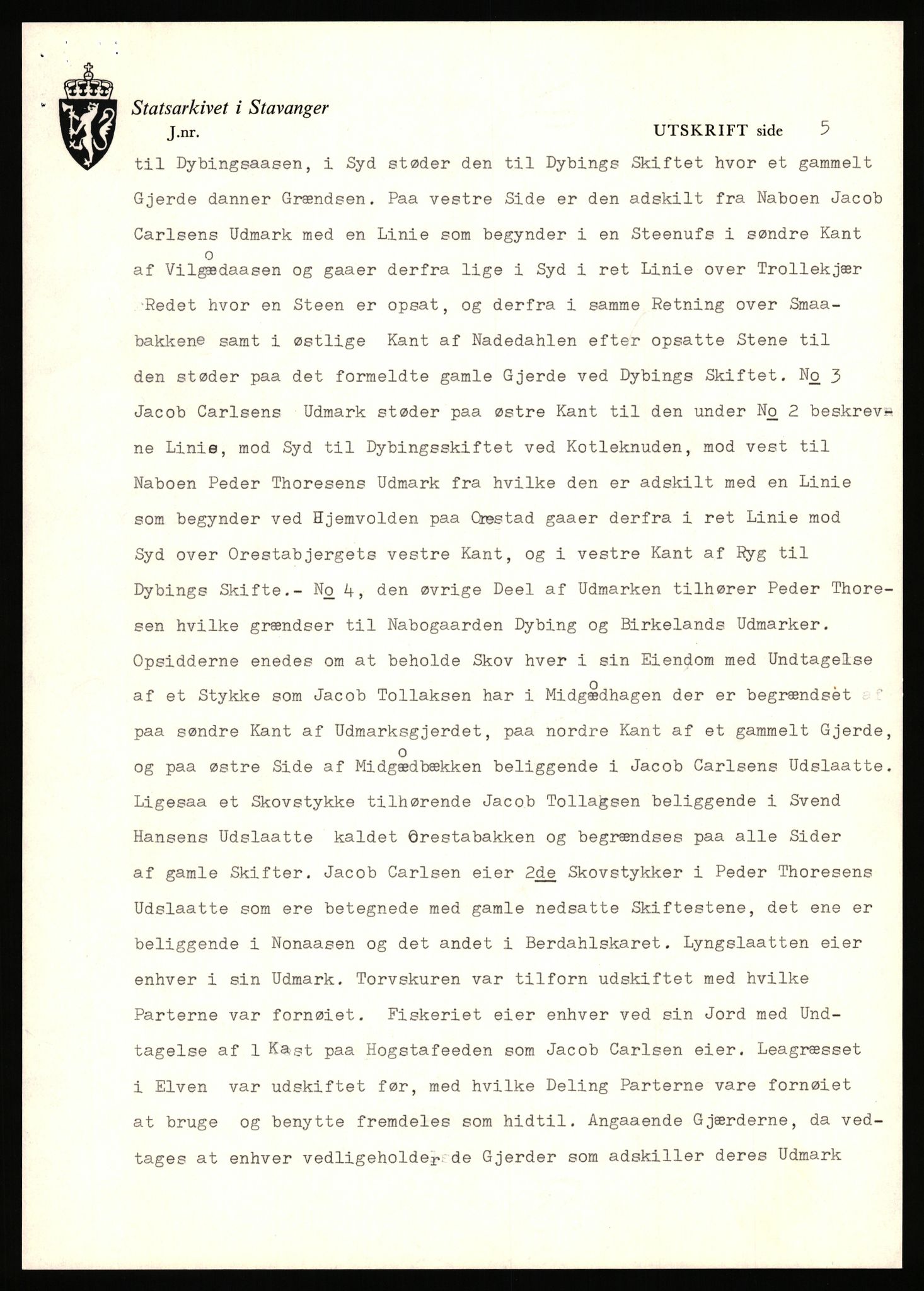 Statsarkivet i Stavanger, AV/SAST-A-101971/03/Y/Yj/L0038: Avskrifter sortert etter gårdsnavn: Hodne - Holte, 1750-1930, p. 178