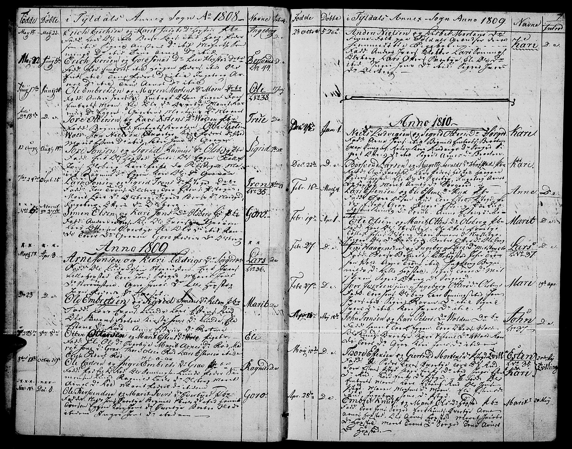Tynset prestekontor, SAH/PREST-058/H/Ha/Haa/L0017: Parish register (official) no. 17, 1801-1814, p. 7