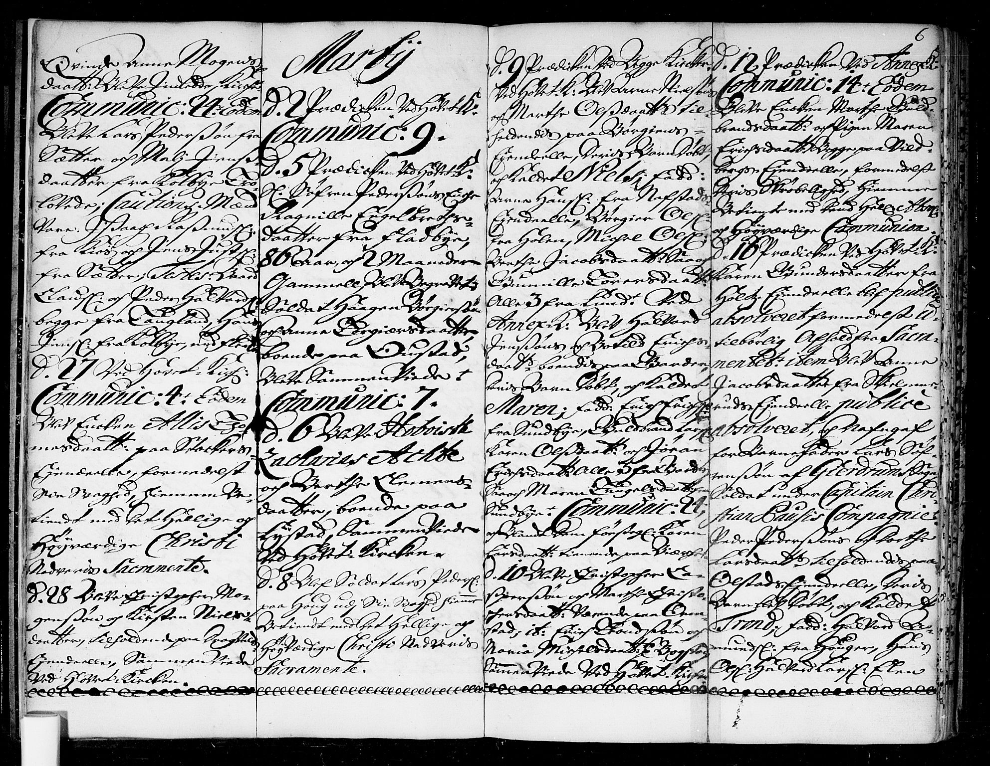 Ullensaker prestekontor Kirkebøker, AV/SAO-A-10236a/F/Fa/L0004: Parish register (official) no. I 4, 1721-1723, p. 6