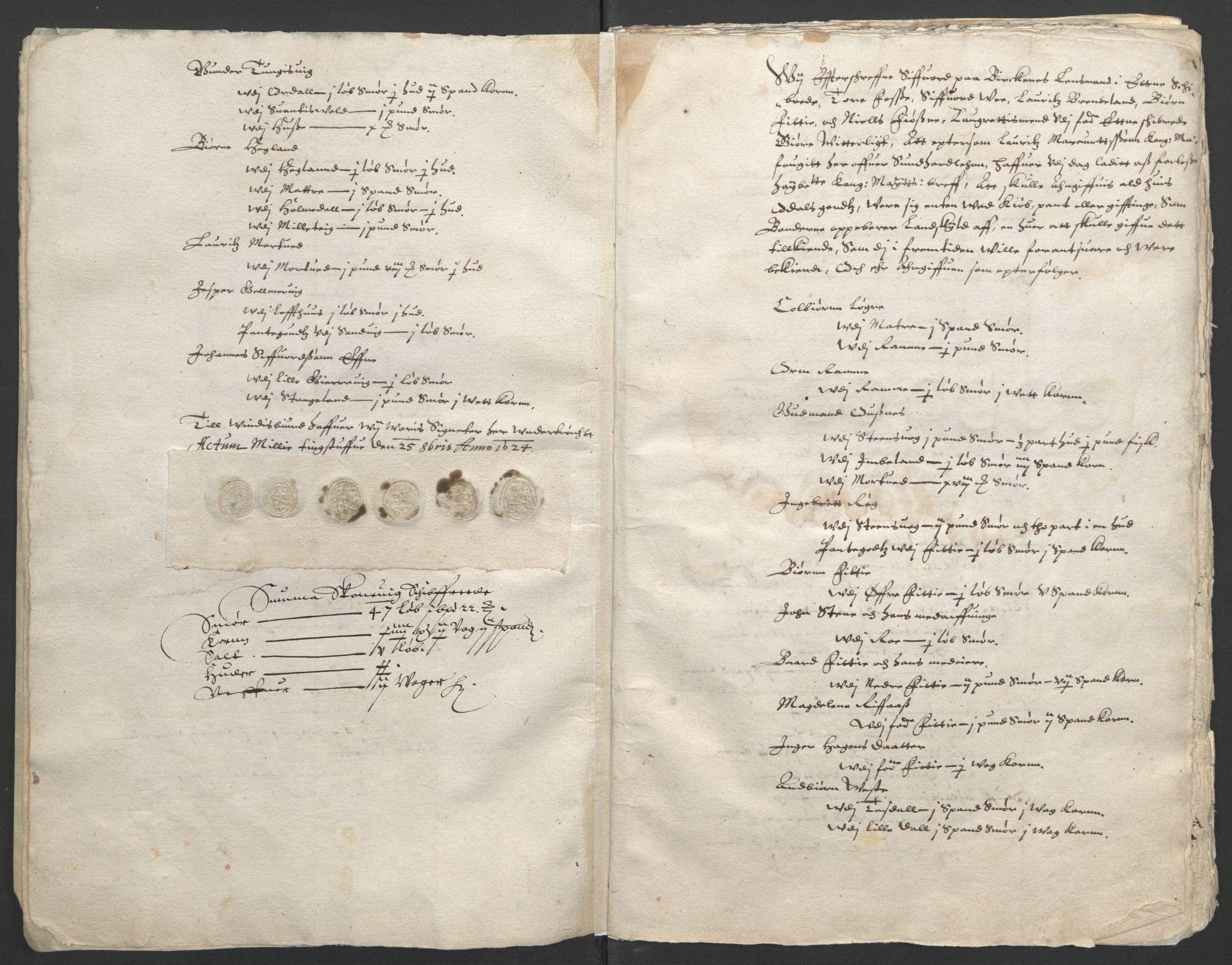 Stattholderembetet 1572-1771, AV/RA-EA-2870/Ek/L0011/0001: Jordebøker til utlikning av rosstjeneste 1624-1626: / Odelsjordebøker for Bergenhus len, 1624, p. 6