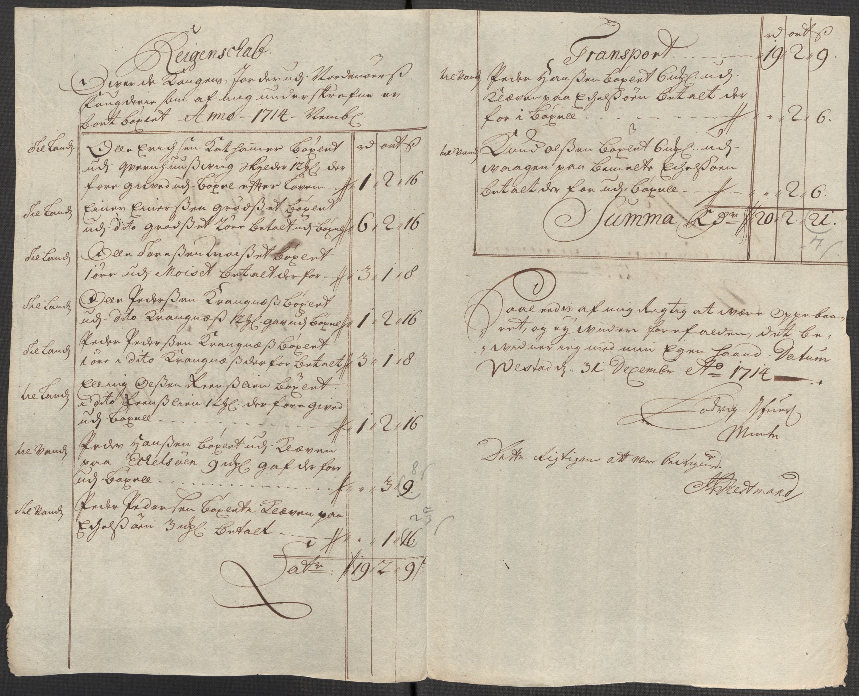 Rentekammeret inntil 1814, Reviderte regnskaper, Fogderegnskap, RA/EA-4092/R56/L3748: Fogderegnskap Nordmøre, 1714-1715, p. 143