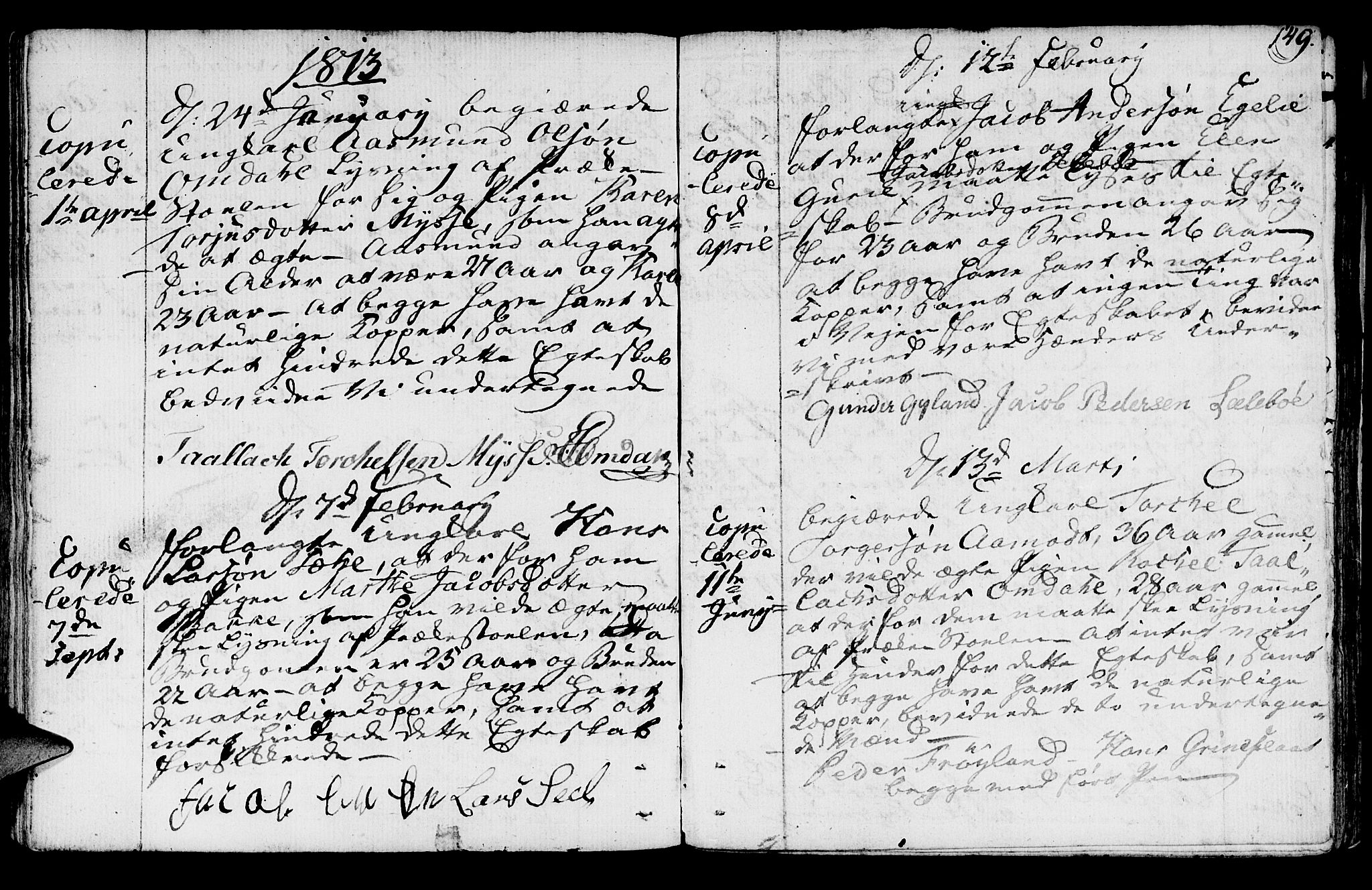 Sokndal sokneprestkontor, SAST/A-101808: Parish register (official) no. A 5, 1806-1826, p. 149