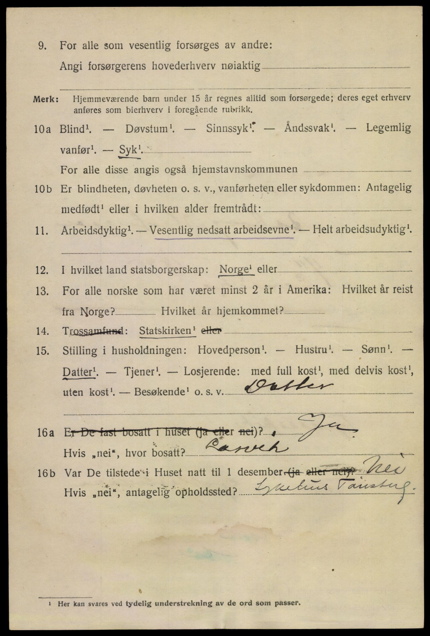 SAKO, 1920 census for Larvik, 1920, p. 26681