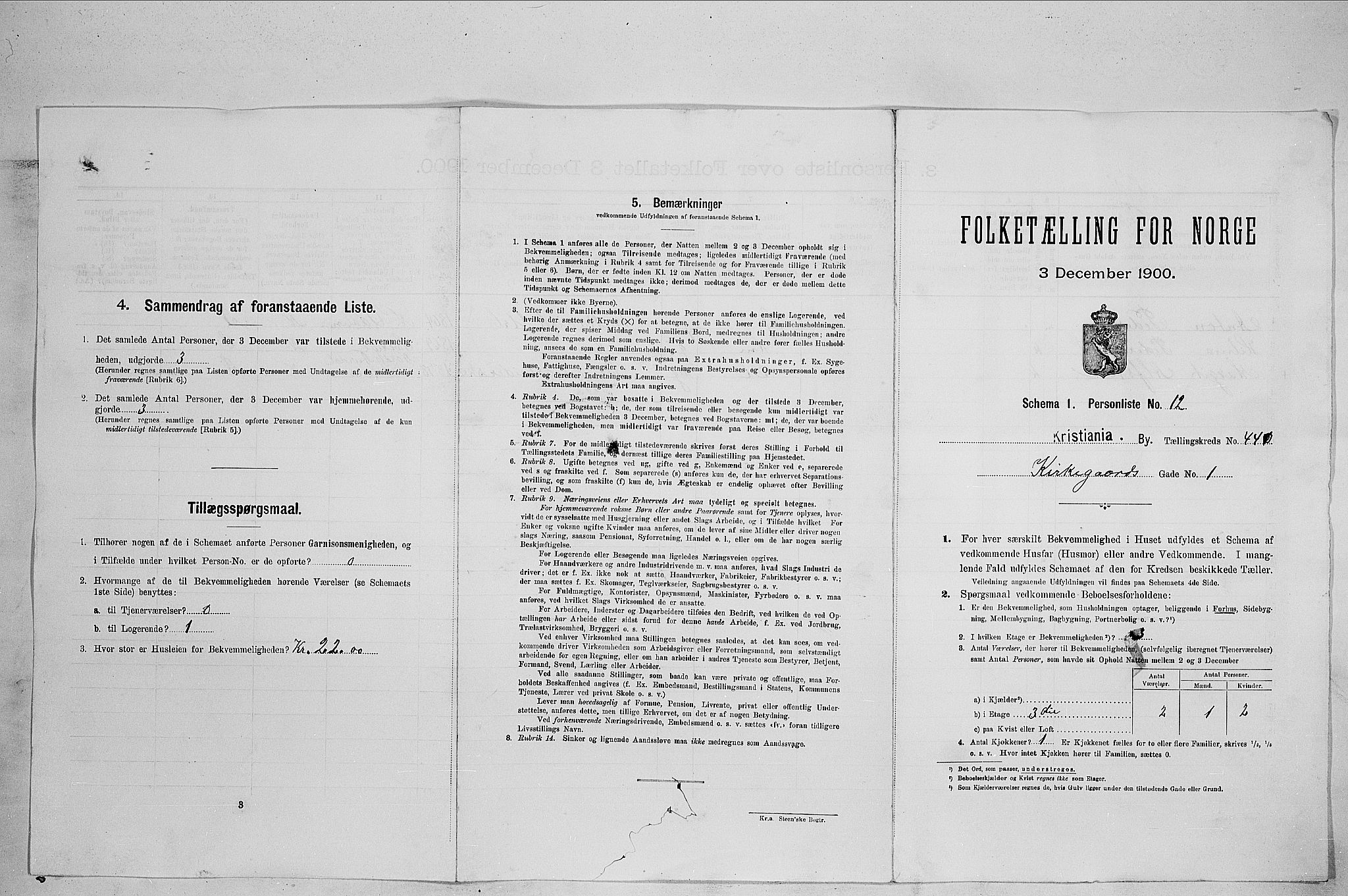 SAO, 1900 census for Kristiania, 1900, p. 46512