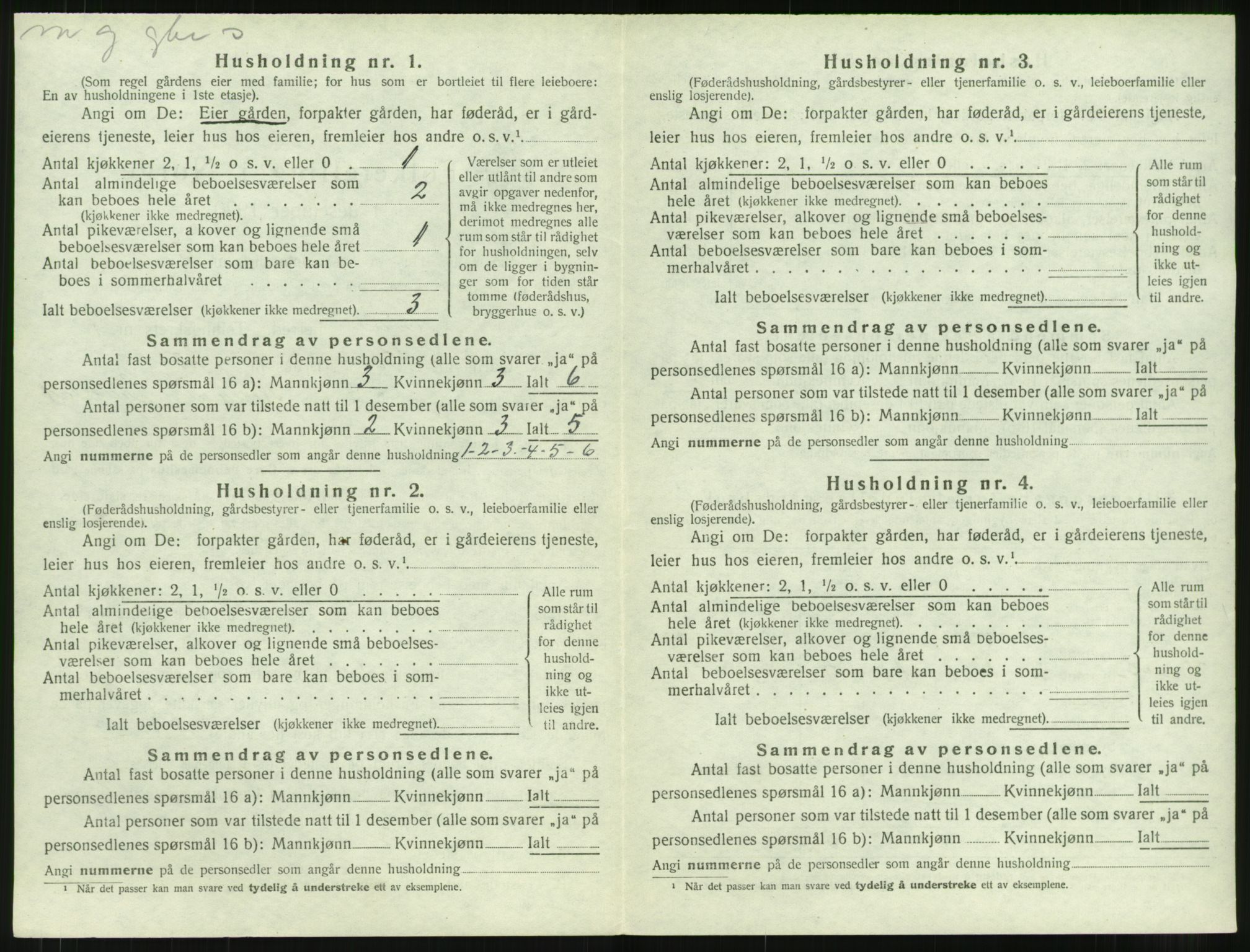 SAT, 1920 census for Eid (MR), 1920, p. 497