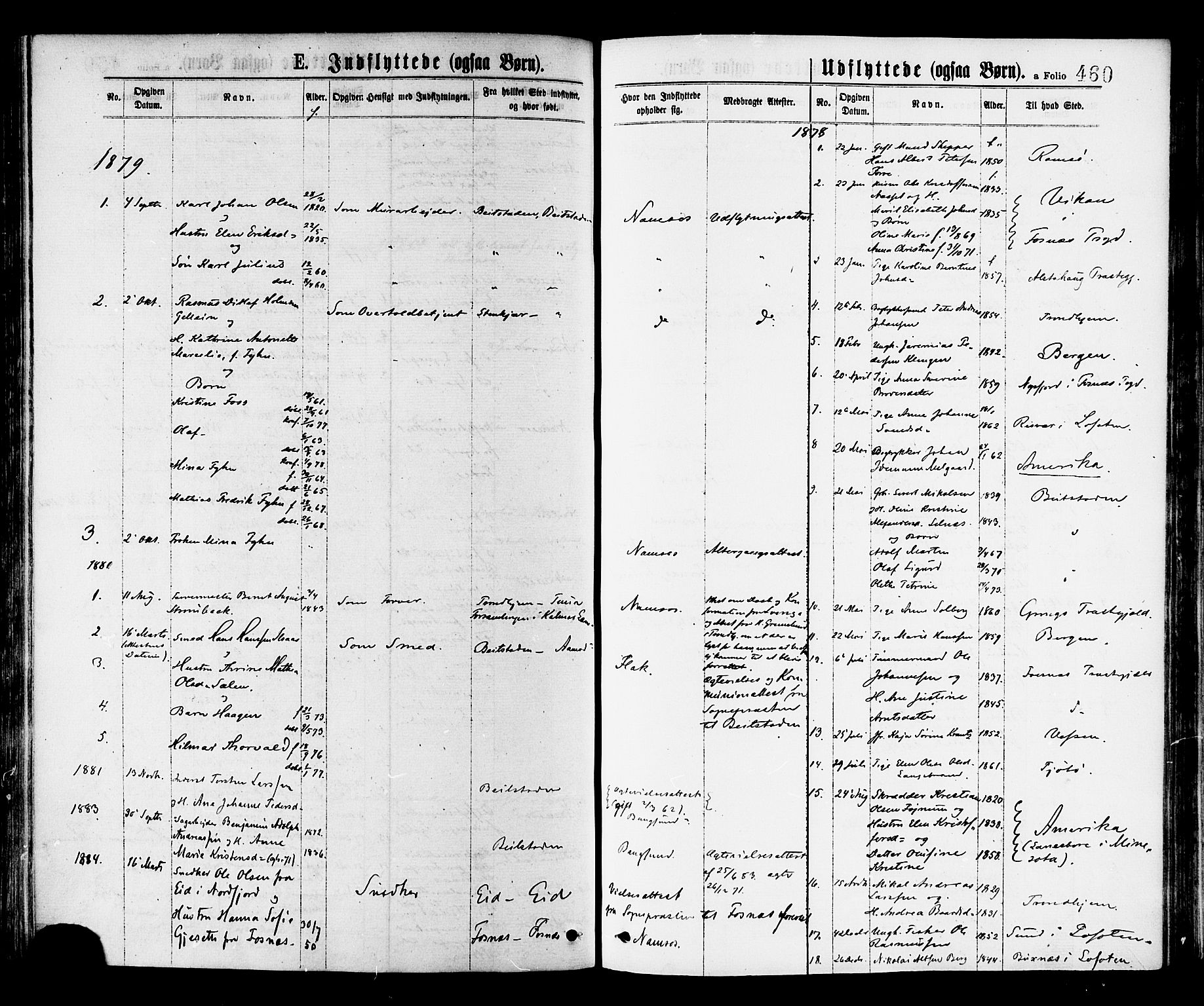 Ministerialprotokoller, klokkerbøker og fødselsregistre - Nord-Trøndelag, AV/SAT-A-1458/768/L0572: Parish register (official) no. 768A07, 1874-1886, p. 460