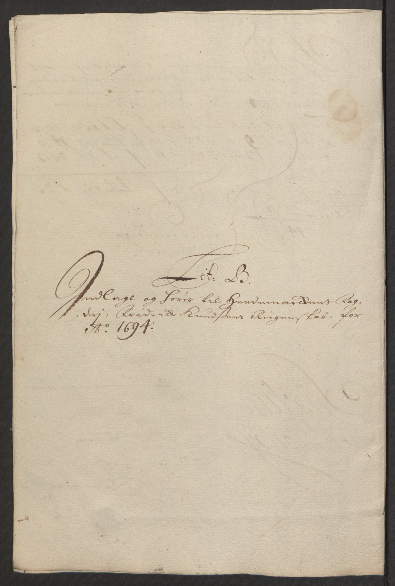 Rentekammeret inntil 1814, Reviderte regnskaper, Fogderegnskap, AV/RA-EA-4092/R16/L1035: Fogderegnskap Hedmark, 1694, p. 47