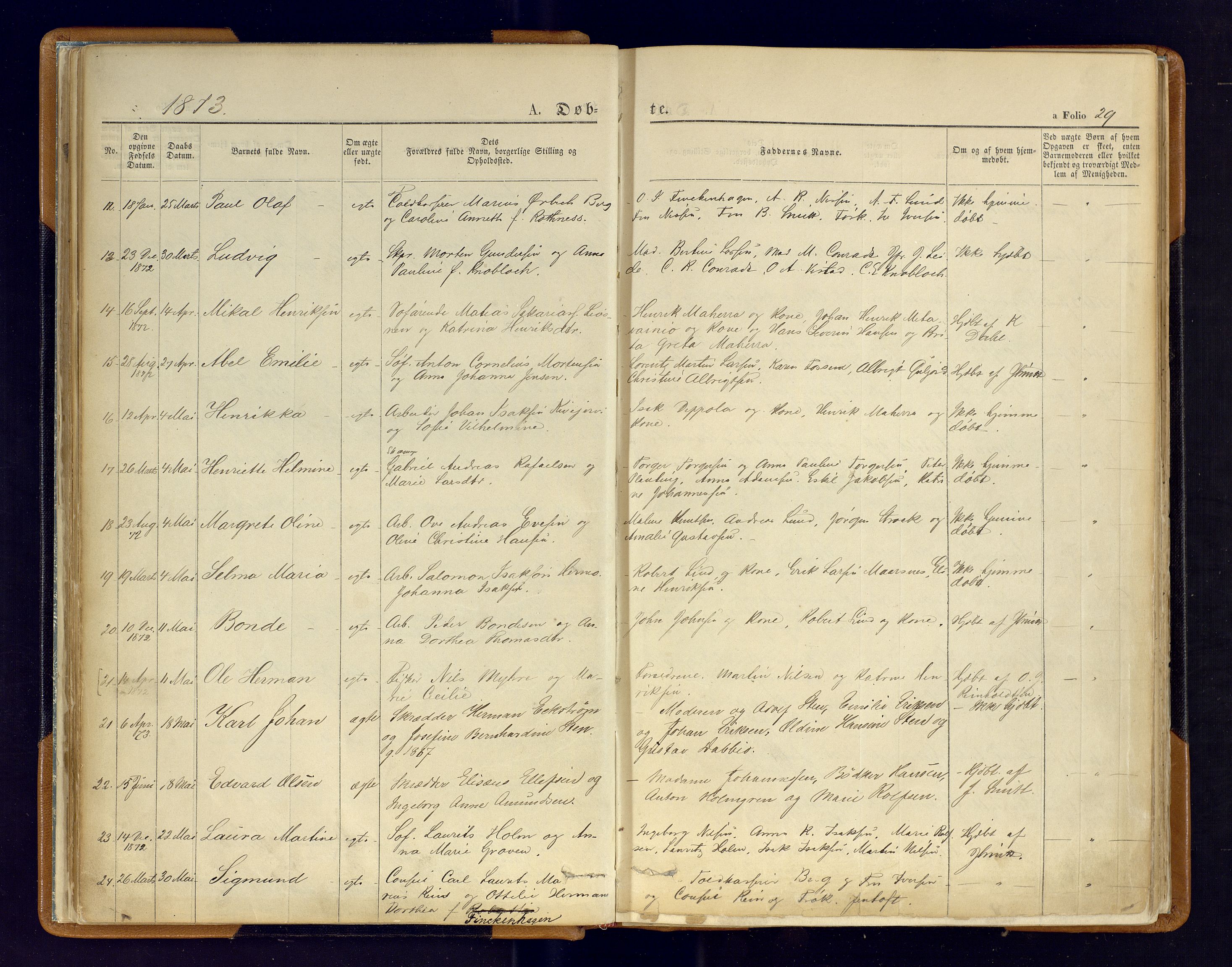 Hammerfest sokneprestkontor, SATØ/S-1347/H/Ha/L0006.kirke: Parish register (official) no. 6, 1869-1877, p. 29