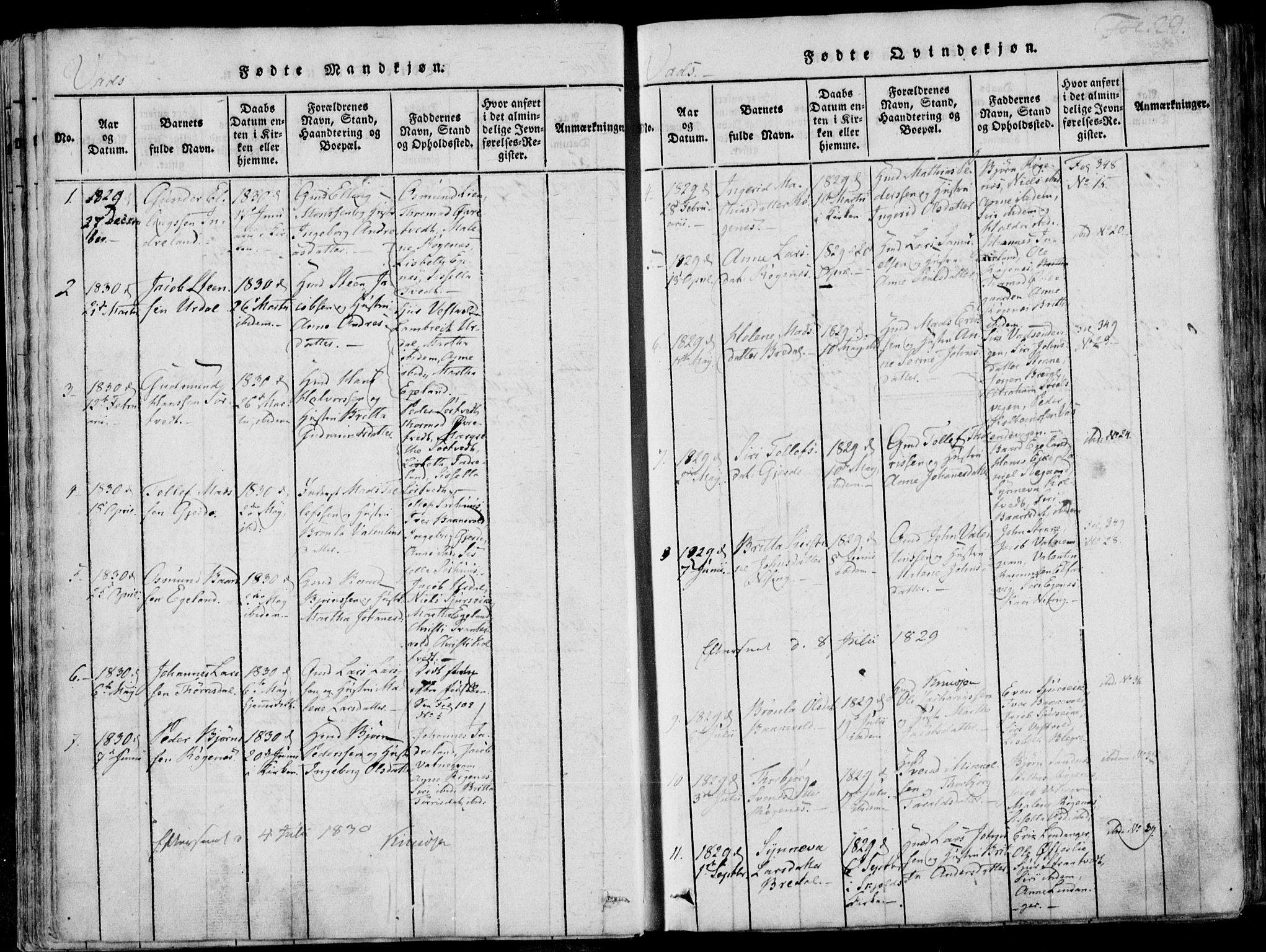 Skjold sokneprestkontor, SAST/A-101847/H/Ha/Haa/L0004: Parish register (official) no. A 4 /2, 1815-1830, p. 29