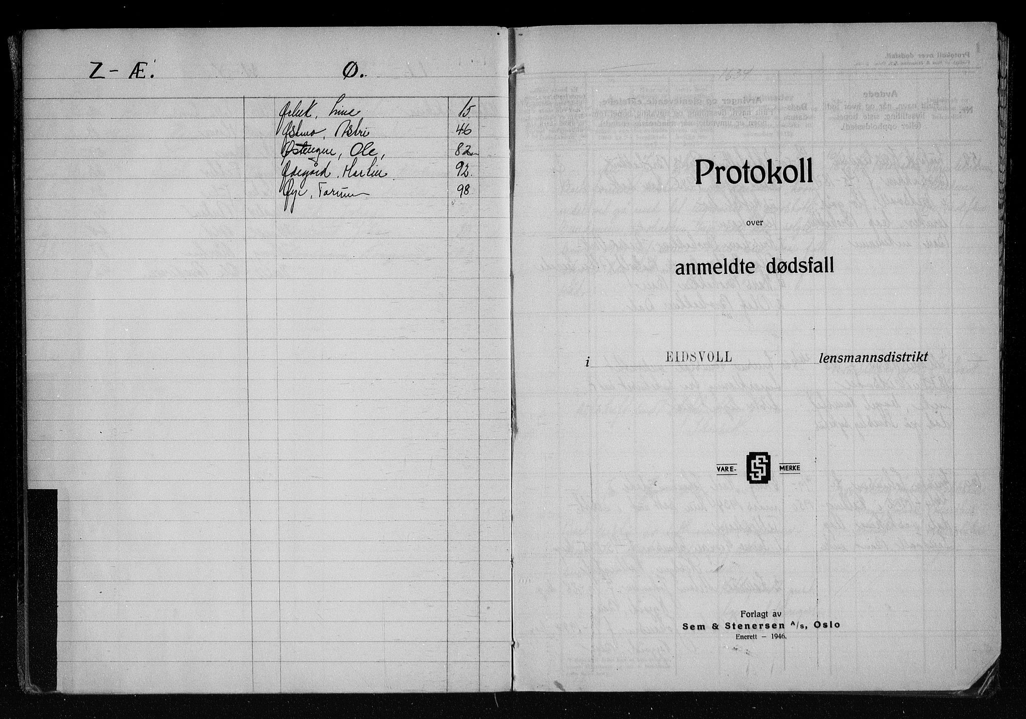 Eidsvoll lensmannskontor, SAO/A-10266a/H/Ha/Haa/L0012: Dødsfallprotokoll, 1950-1952