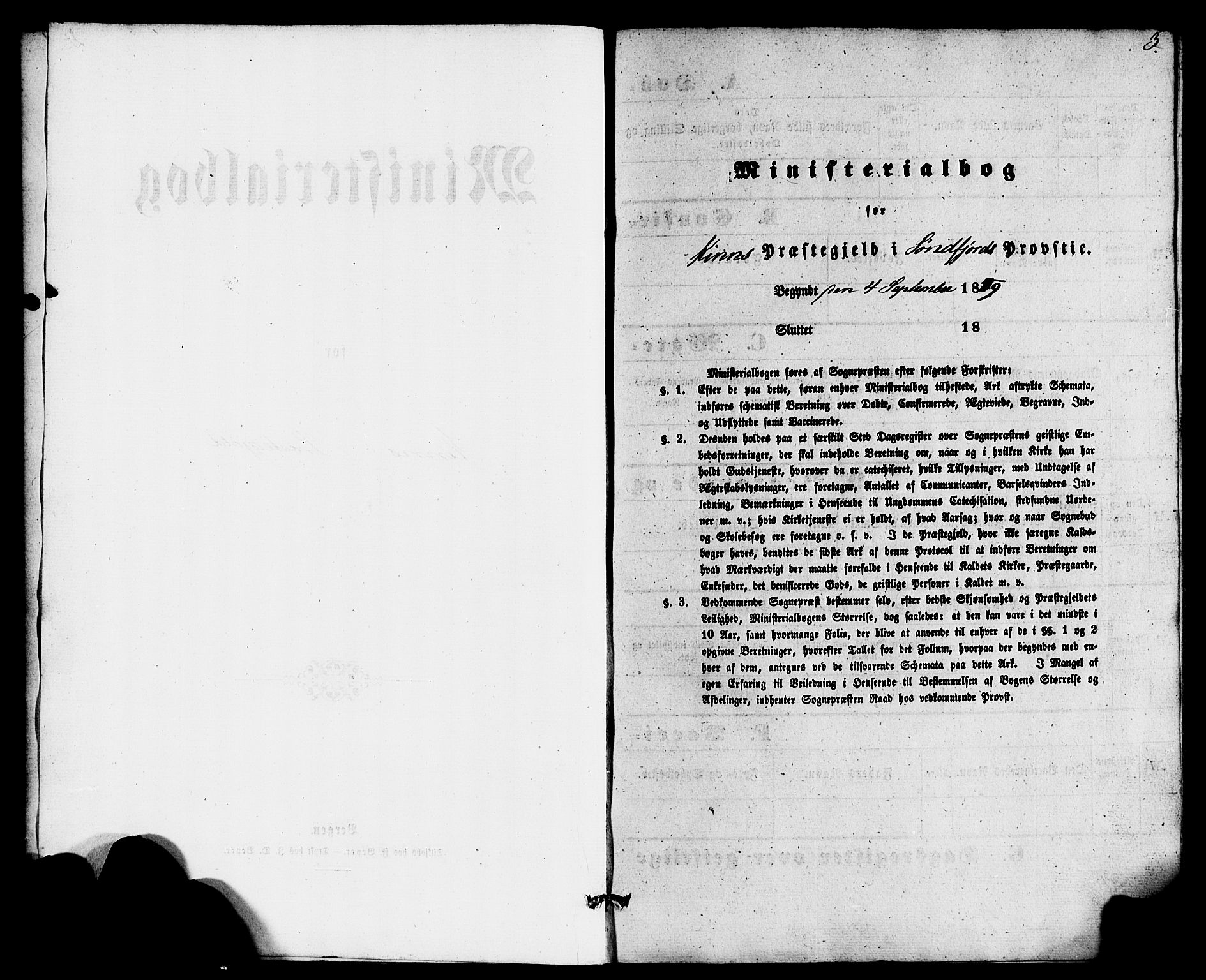 Kinn sokneprestembete, SAB/A-80801/H/Haa/Haaa/L0008: Parish register (official) no. A 8, 1859-1882, p. 3