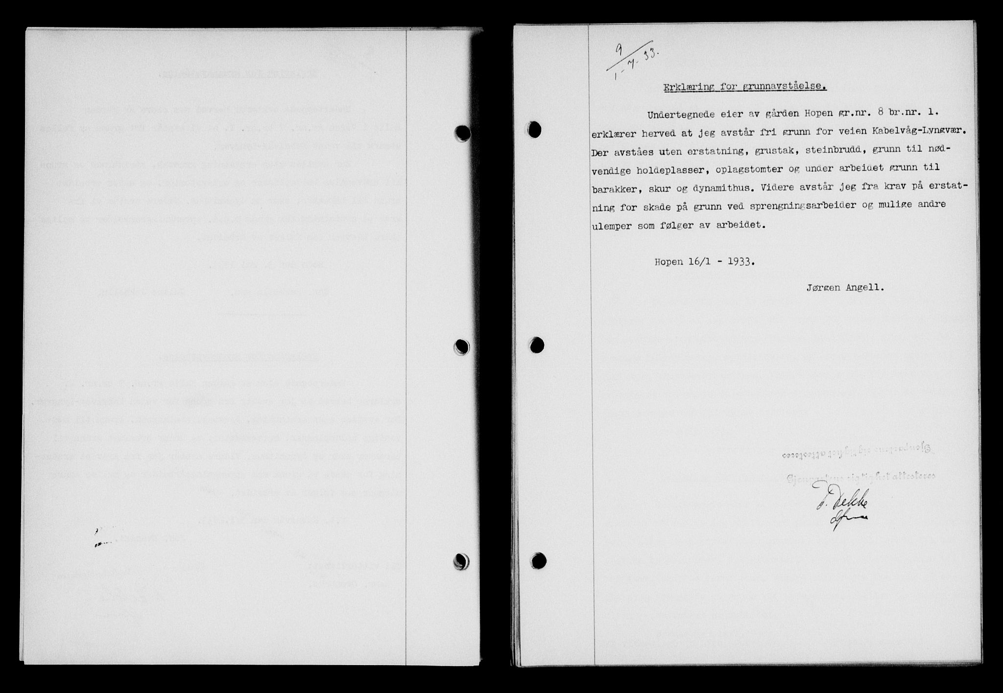 Lofoten sorenskriveri, SAT/A-0017/1/2/2C/L0028b: Mortgage book no. 28b, 1933-1933, Deed date: 01.07.1933