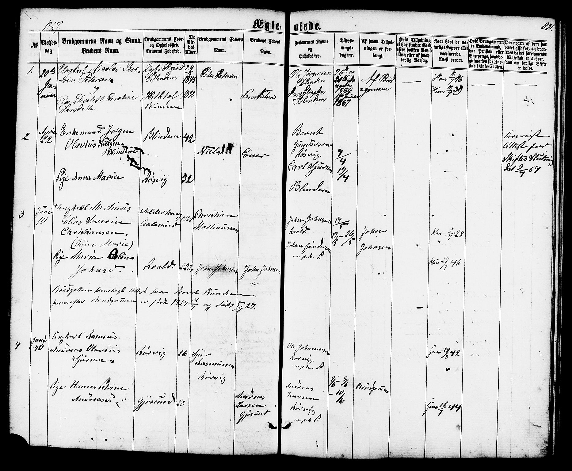 Ministerialprotokoller, klokkerbøker og fødselsregistre - Møre og Romsdal, AV/SAT-A-1454/537/L0518: Parish register (official) no. 537A02, 1862-1876, p. 82