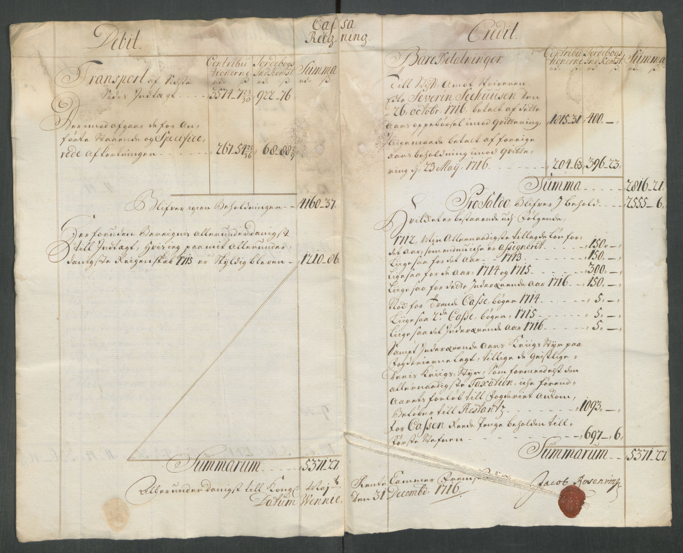 Rentekammeret inntil 1814, Reviderte regnskaper, Fogderegnskap, AV/RA-EA-4092/R67/L4682: Fogderegnskap Vesterålen, Andenes og Lofoten, 1716, p. 21