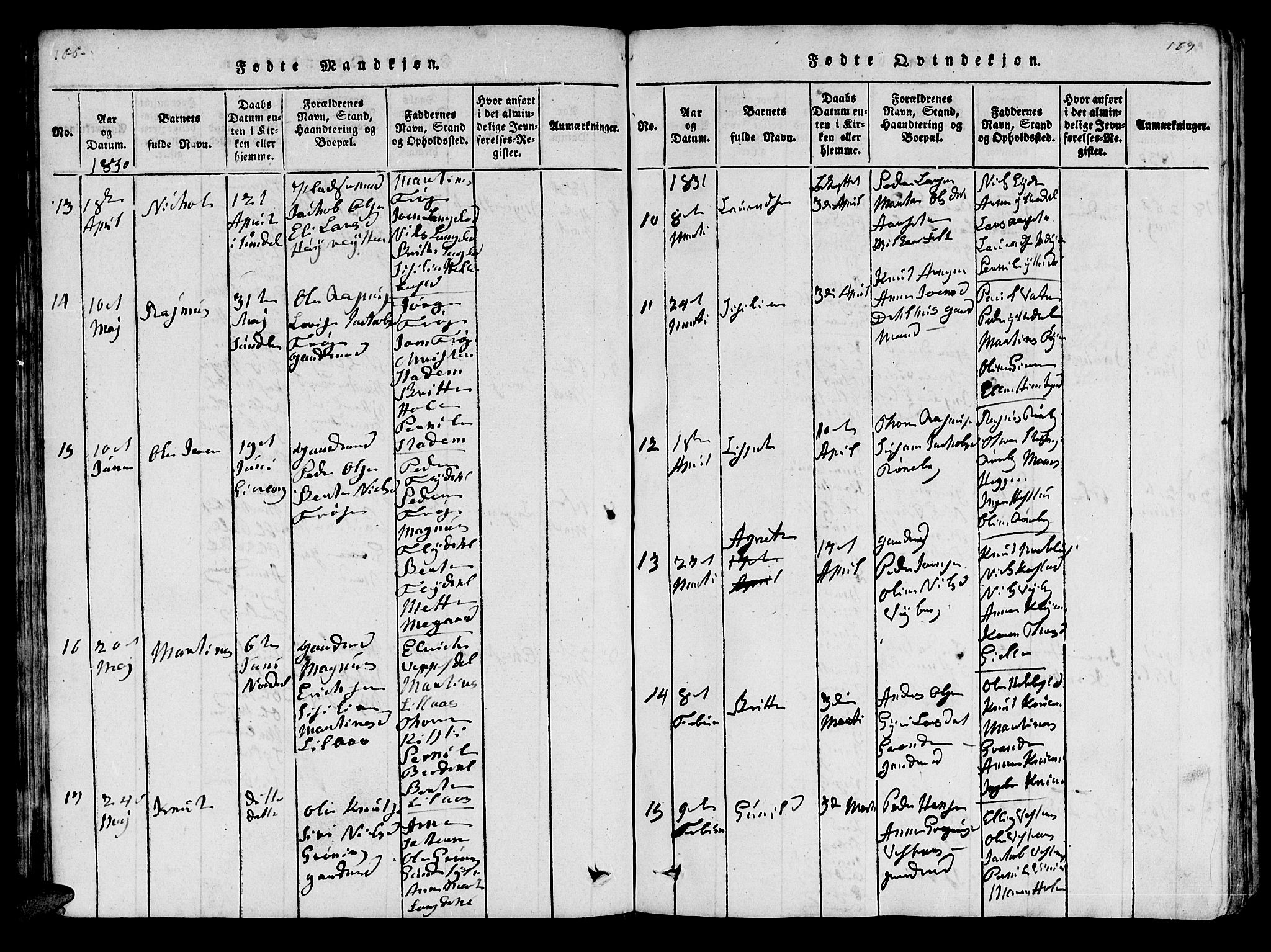 Ministerialprotokoller, klokkerbøker og fødselsregistre - Møre og Romsdal, SAT/A-1454/519/L0246: Parish register (official) no. 519A05, 1817-1834, p. 166-167